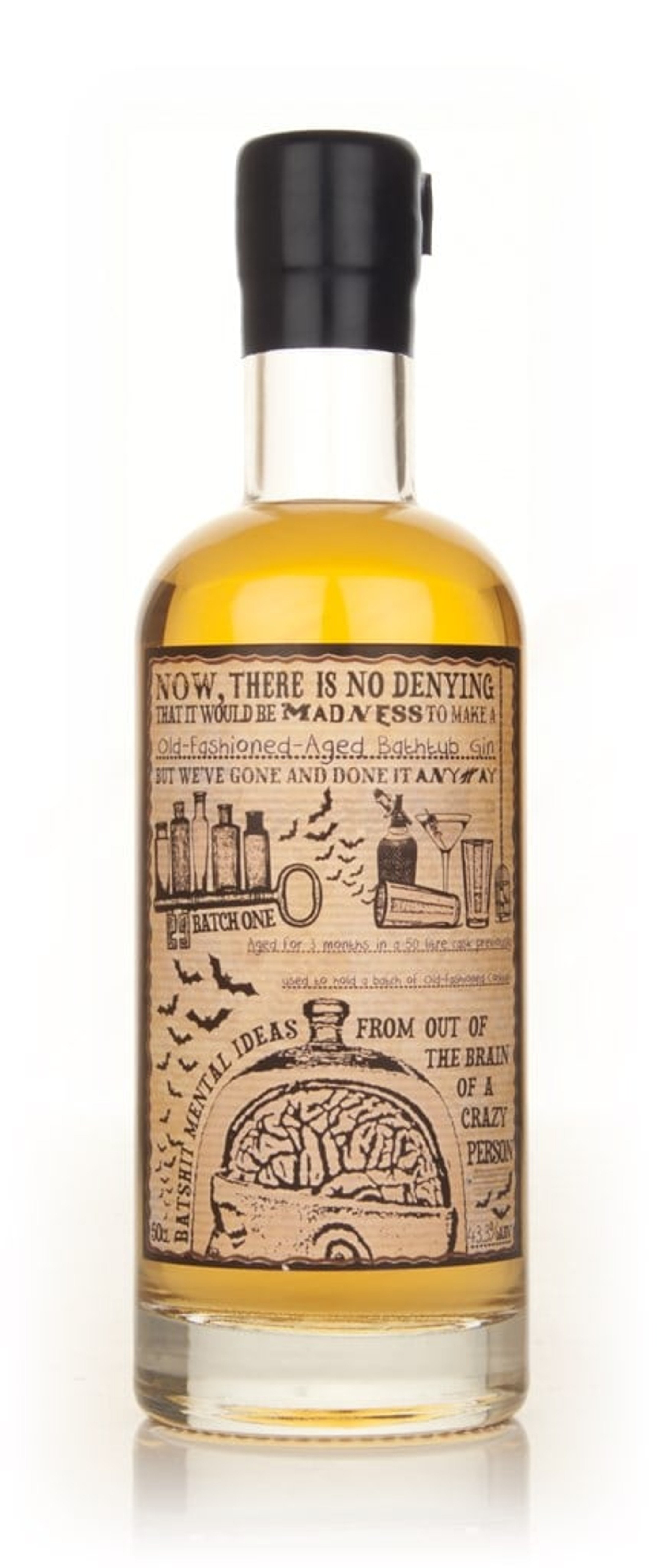 Old-Fashioned-Aged Bathtub Gin - Batch 1 (Batshit Mental Ideas) 50cl