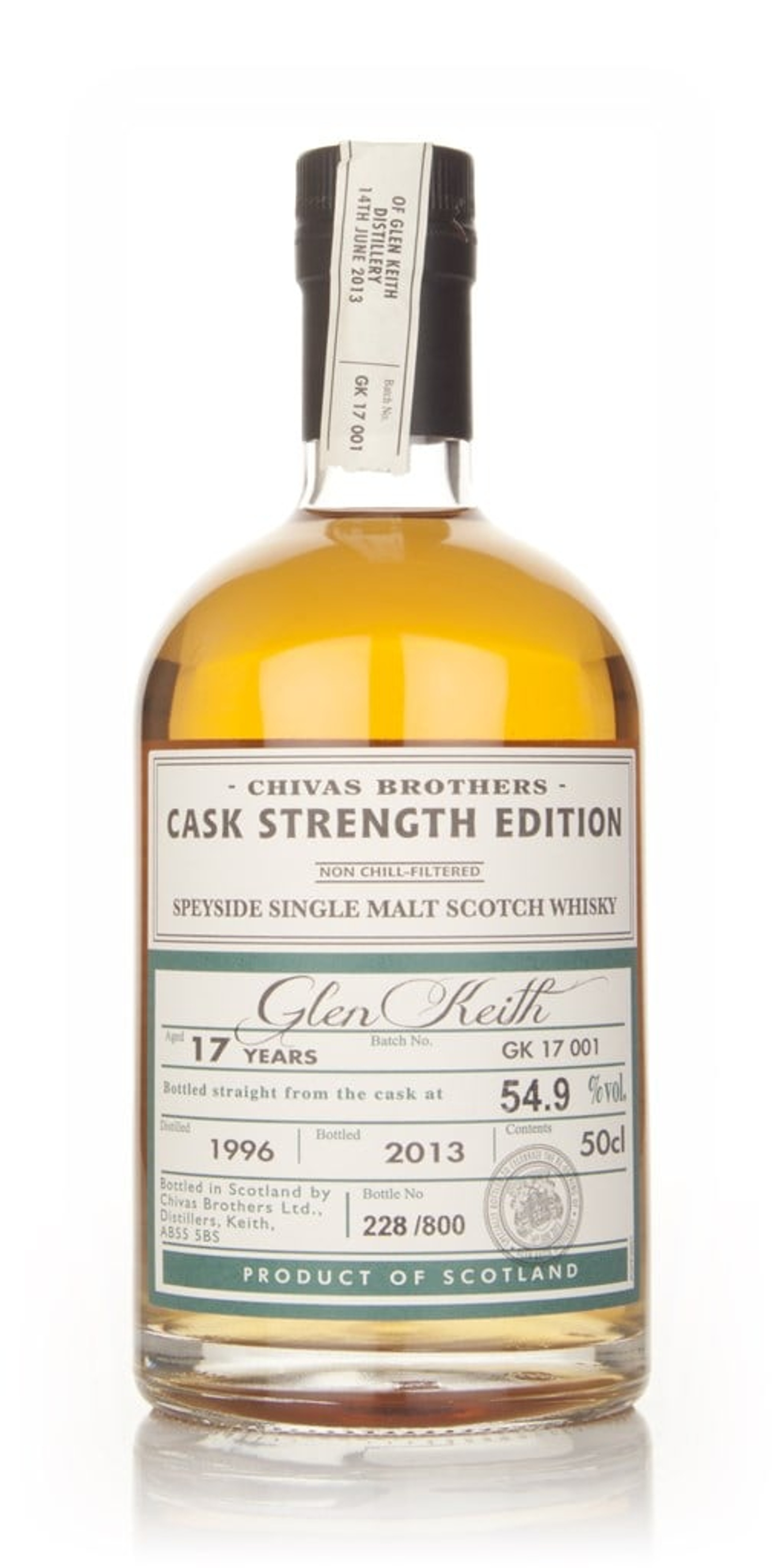 Glen Keith 17 Year Old 1996 - Cask Strength Edition (Chivas Brothers) 50cl