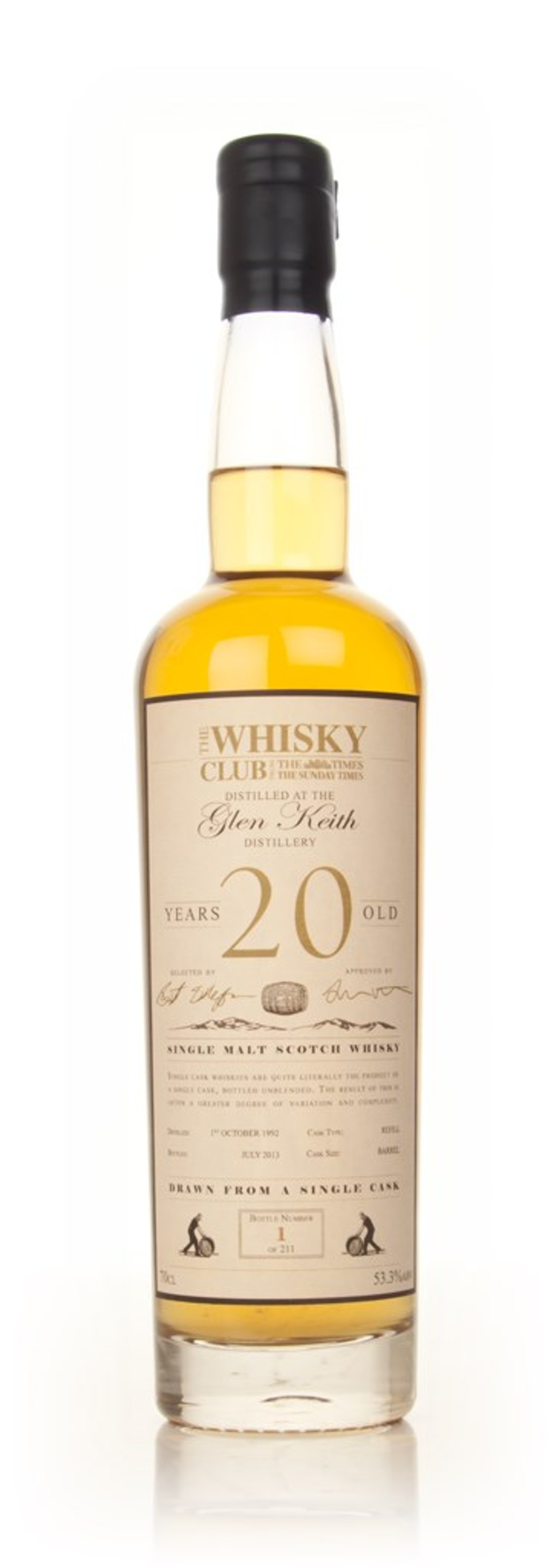 Glen Keith 20 Year Old 1992 (The Whisky Club) 70cl