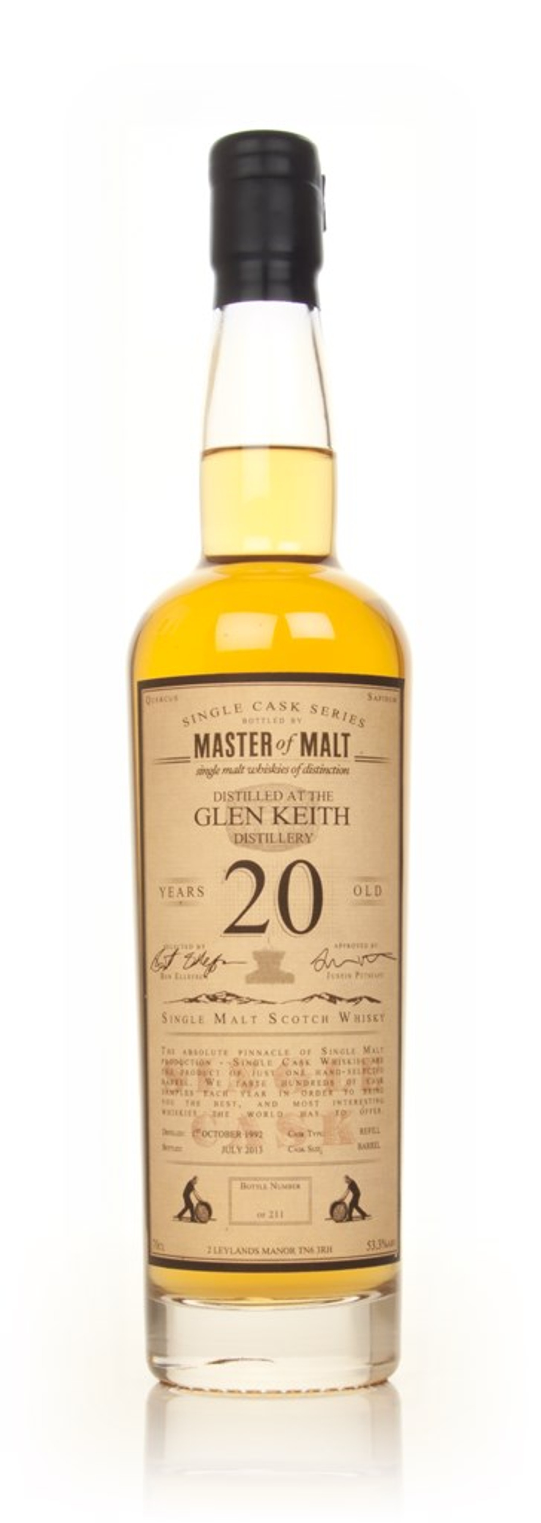 Glen Keith 20 Year Old 1992 - Single Cask (Master of Malt) 70cl