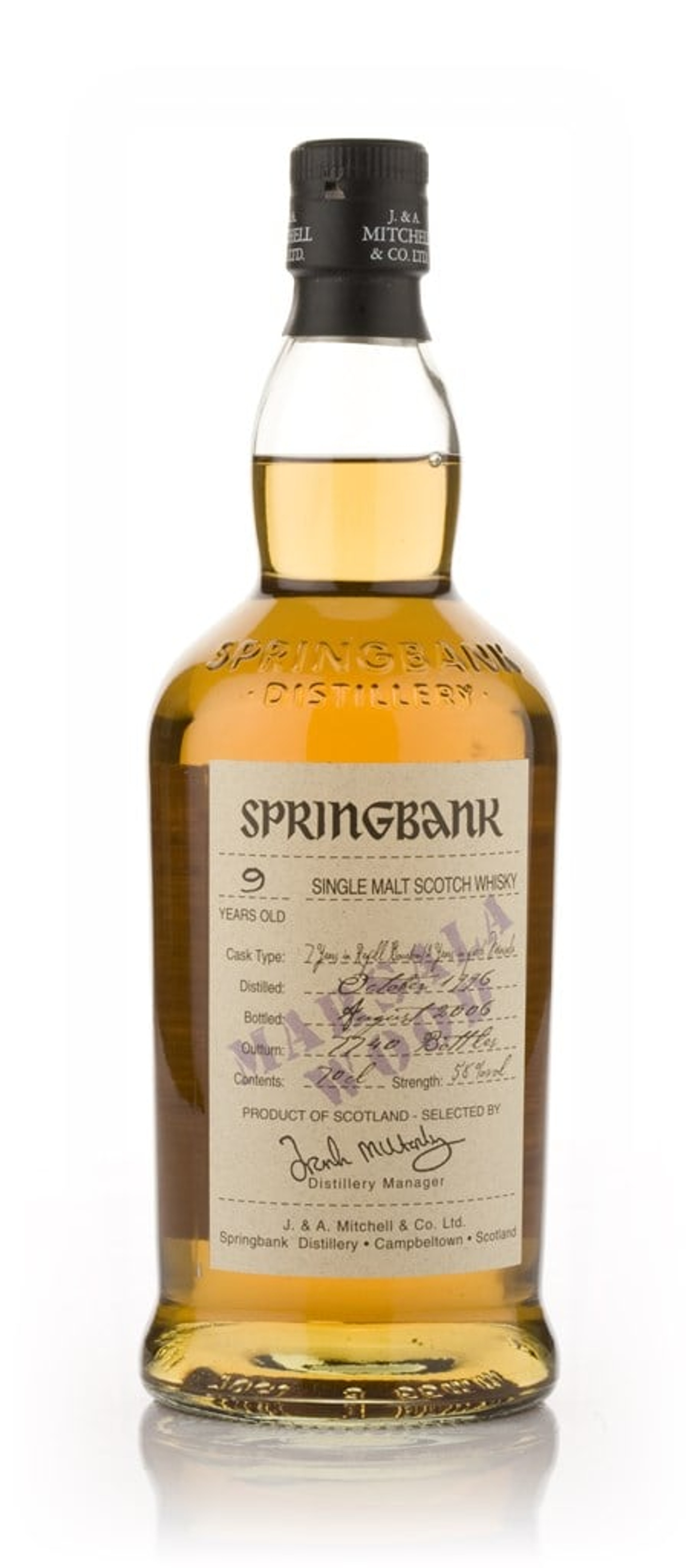 Springbank 9 Year Old 1996 - Marsala Wood 70cl