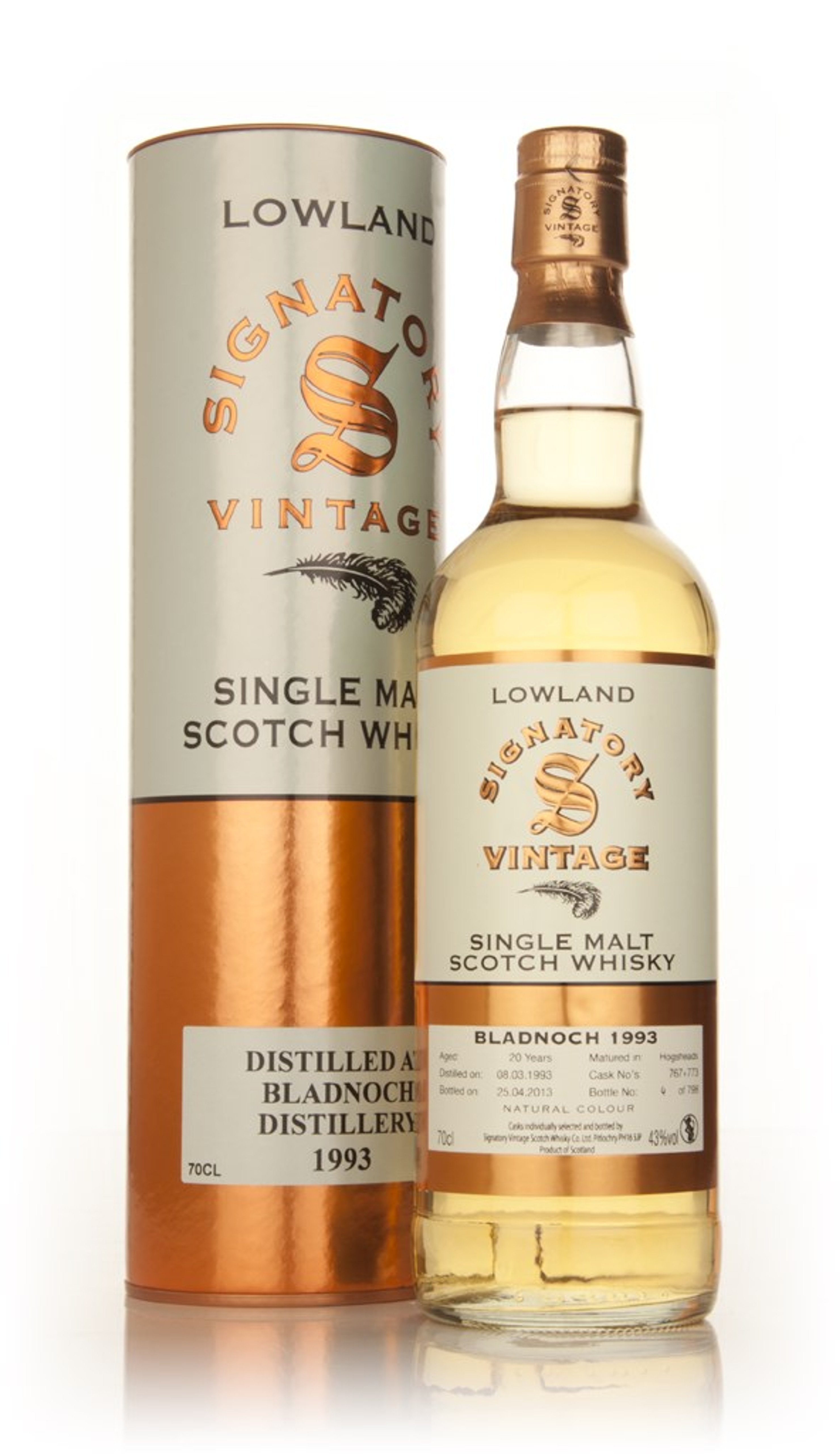 Bladnoch 20 Year Old 1993 (casks 767+773) (Signatory) 70cl