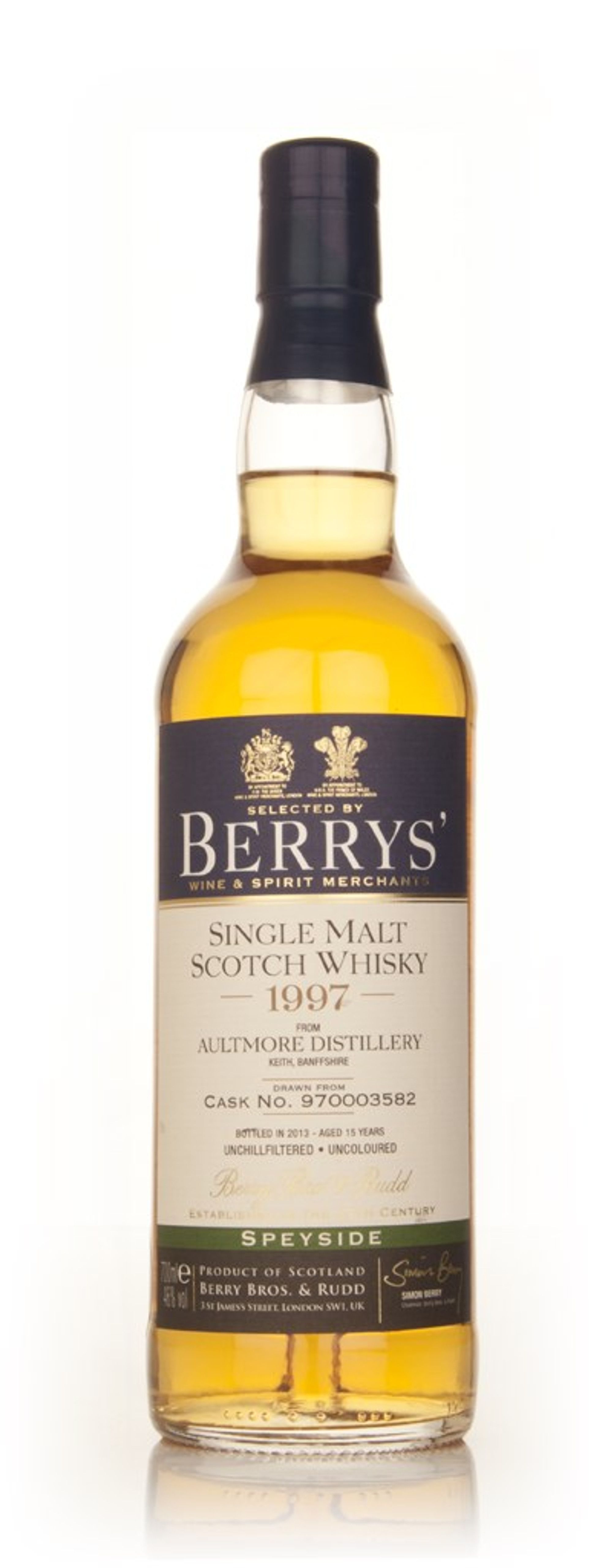 Aultmore 15 Year Old 1997 (cask 970003582) (Berry Bros. & Rudd) 70cl