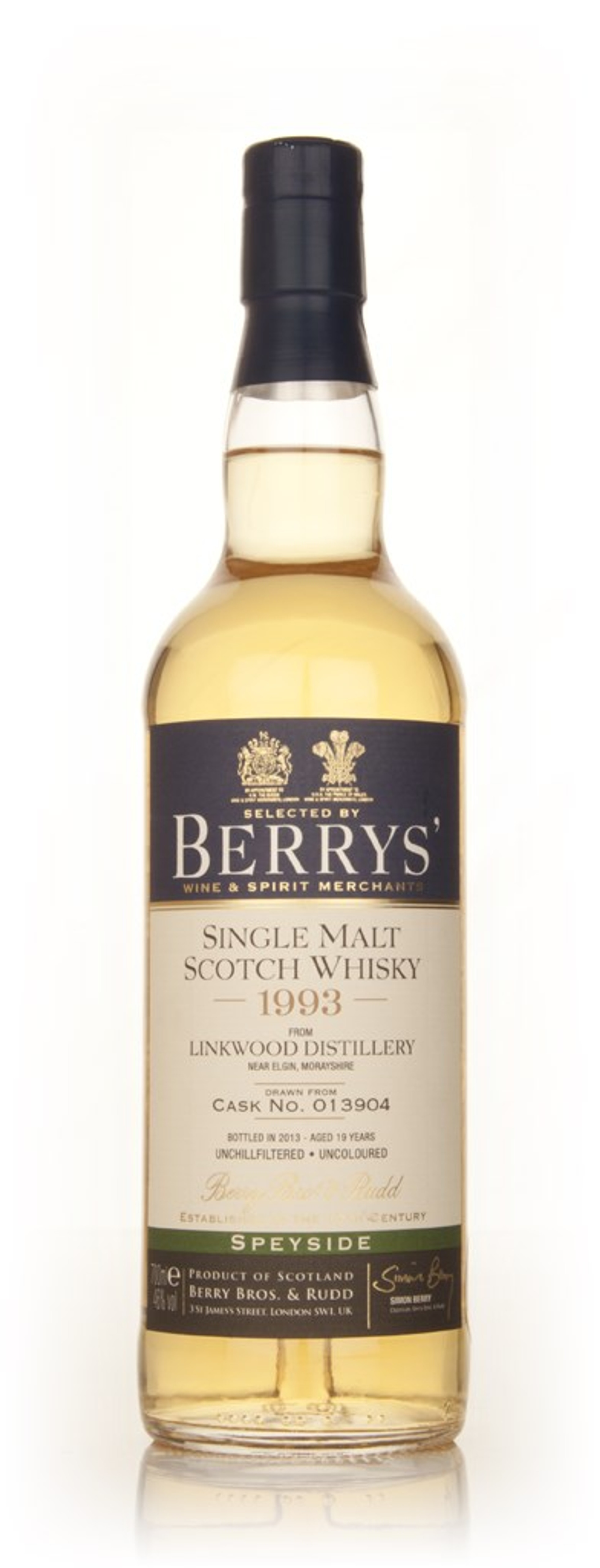 Linkwood 19 Year Old 1993 (cask 013904) (Berry Bros. & Rudd) 70cl