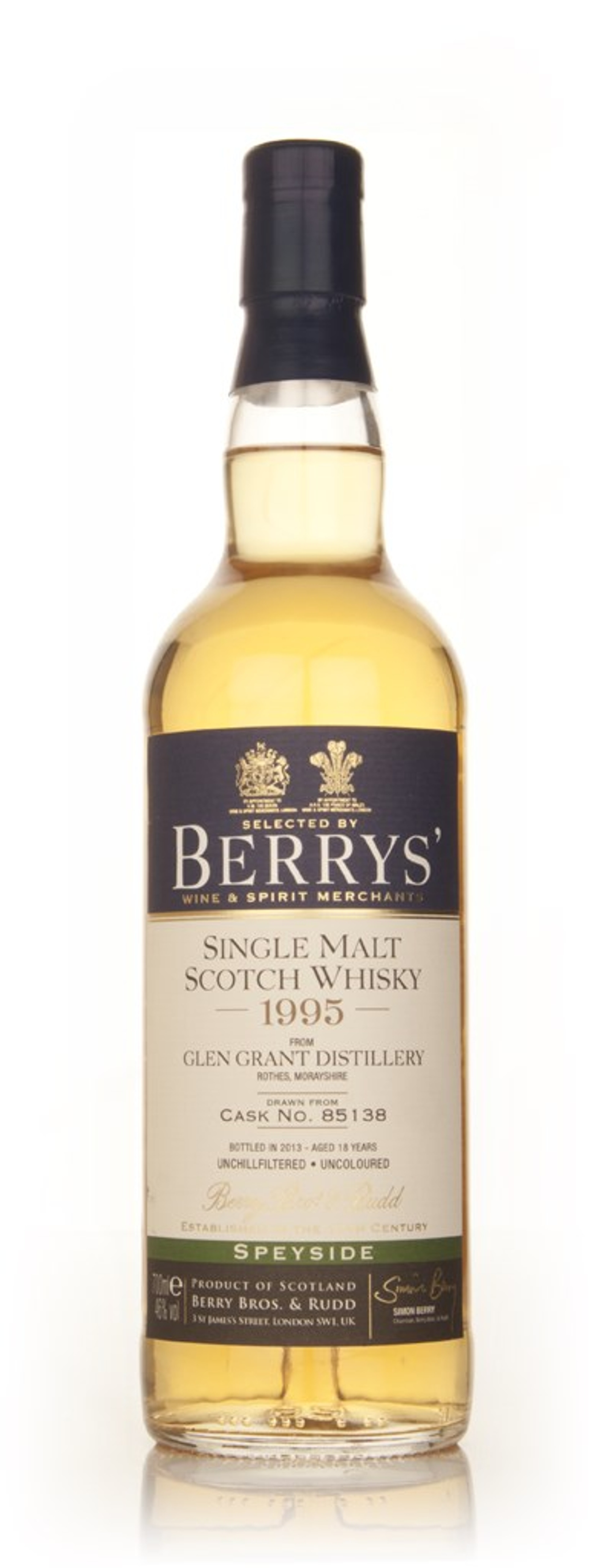 Glen Grant 18 Year Old 1995 (cask 85138) (Berry Bros. & Rudd) 70cl