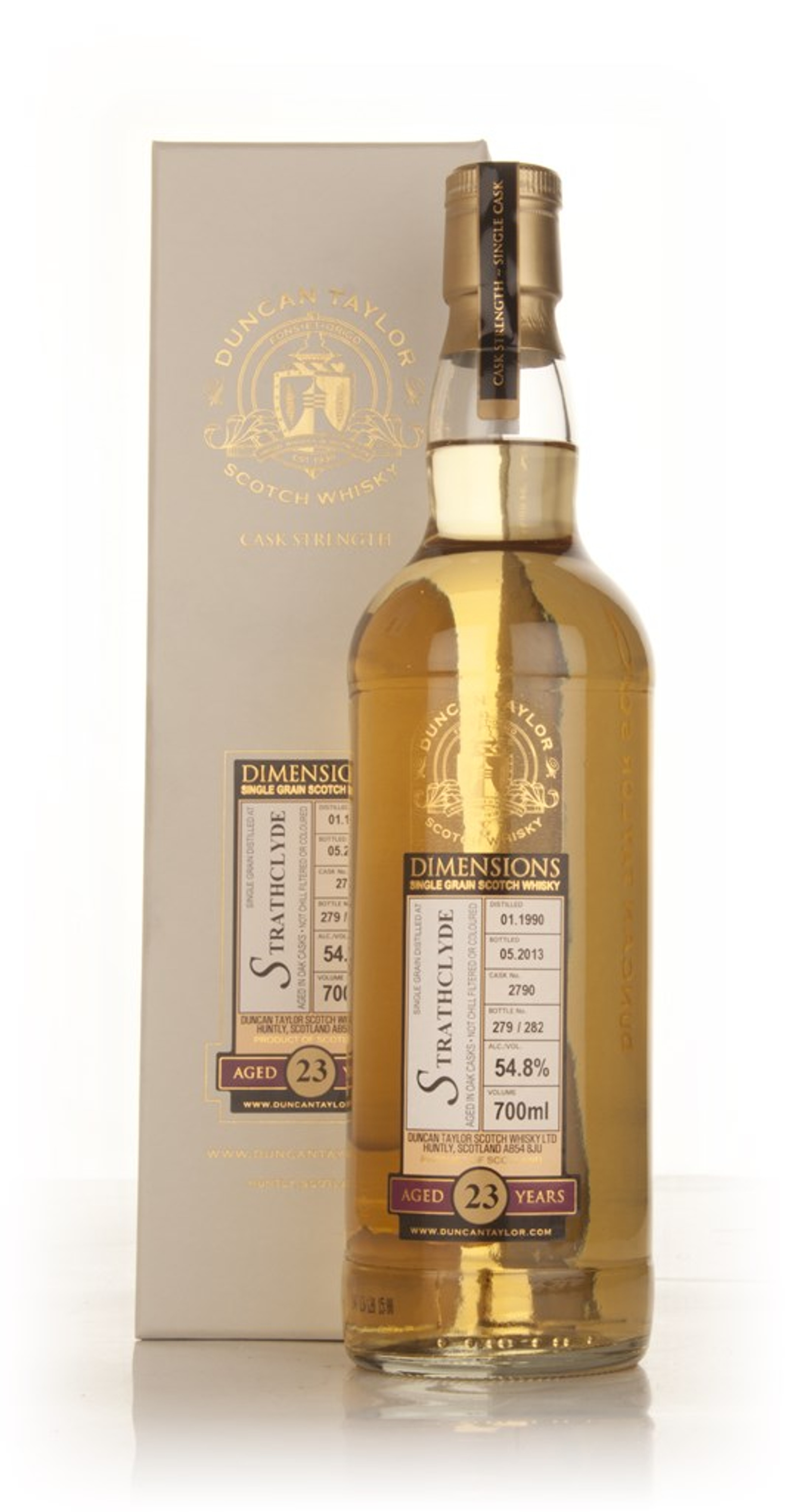 Strathclyde 23 Year Old 1990 (cask 2790) - Dimensions (Duncan Taylor) 70cl