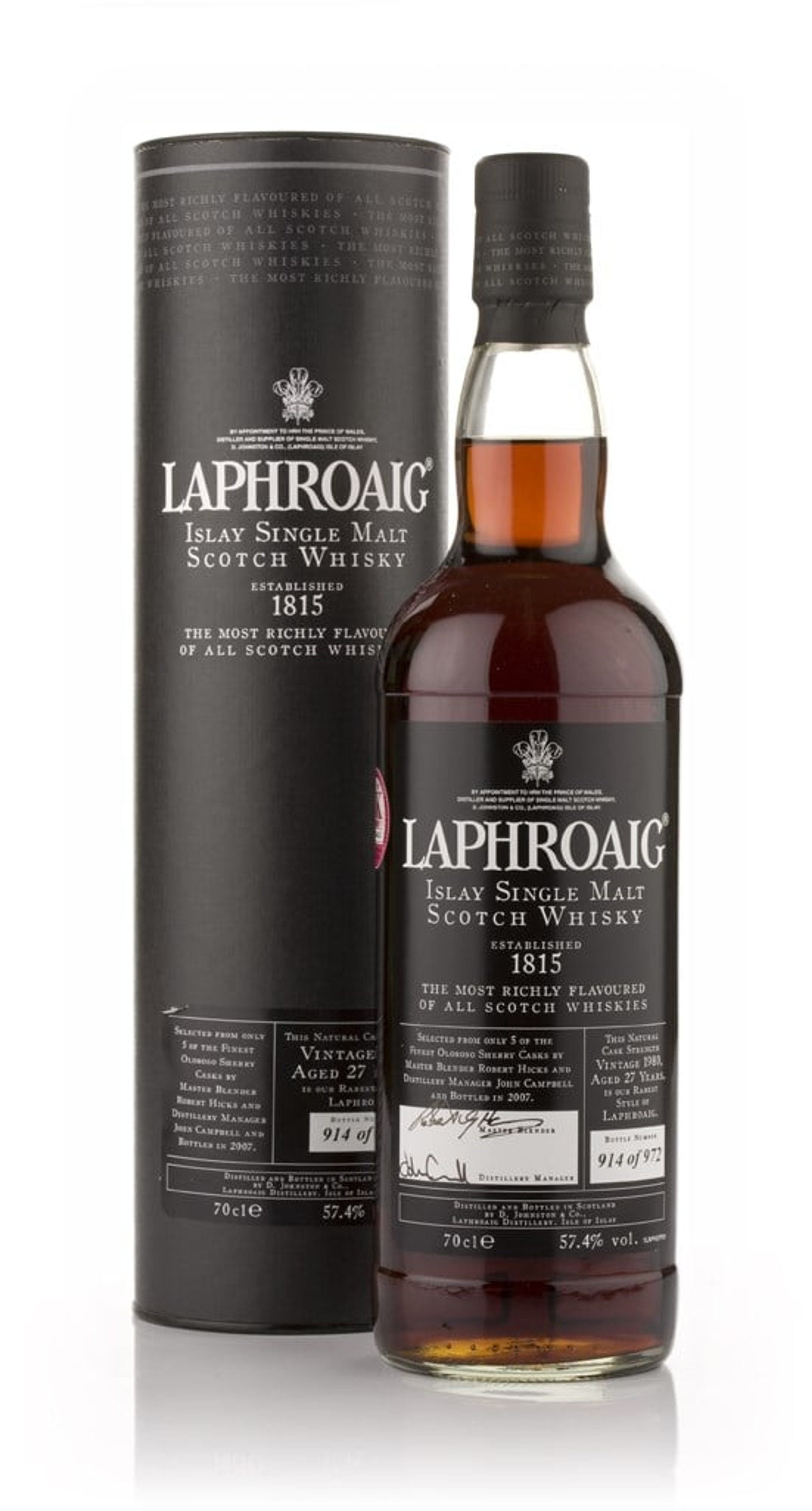 Laphroaig 27 Year Old Oloroso Cask (2007 Release) 70cl