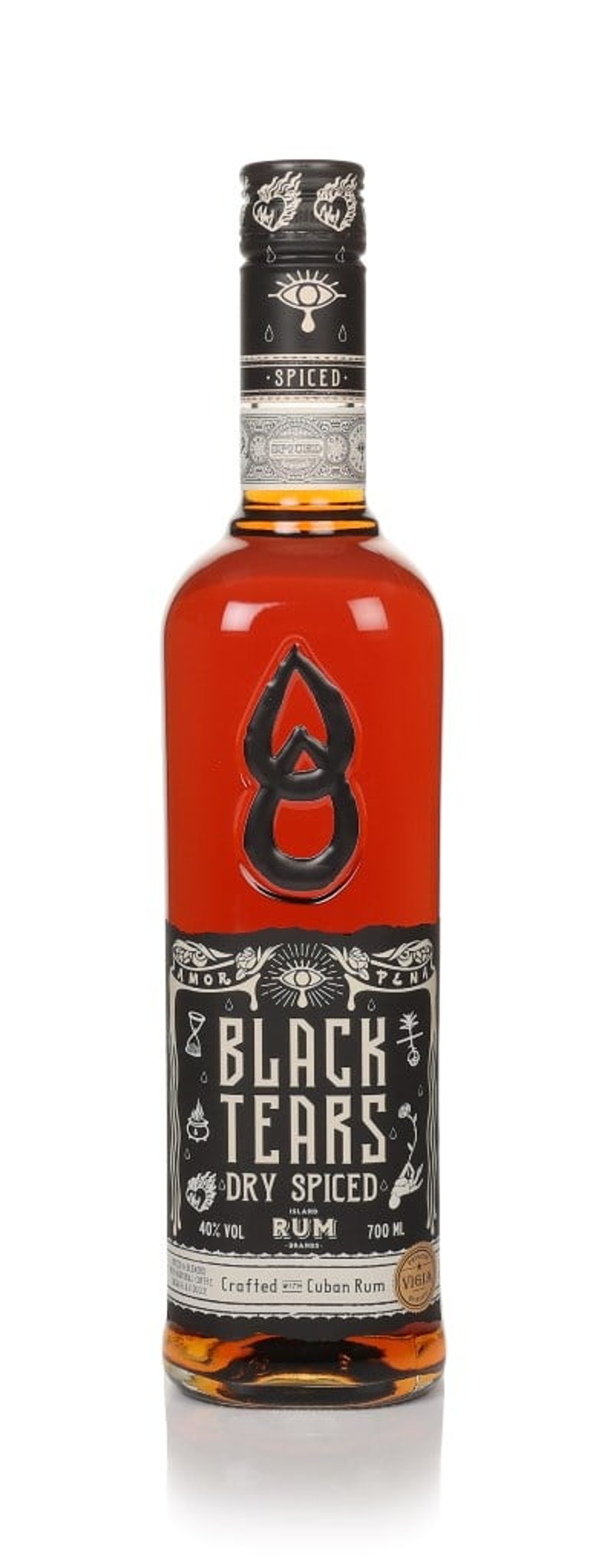 Black Tears Spiced Rum 70cl