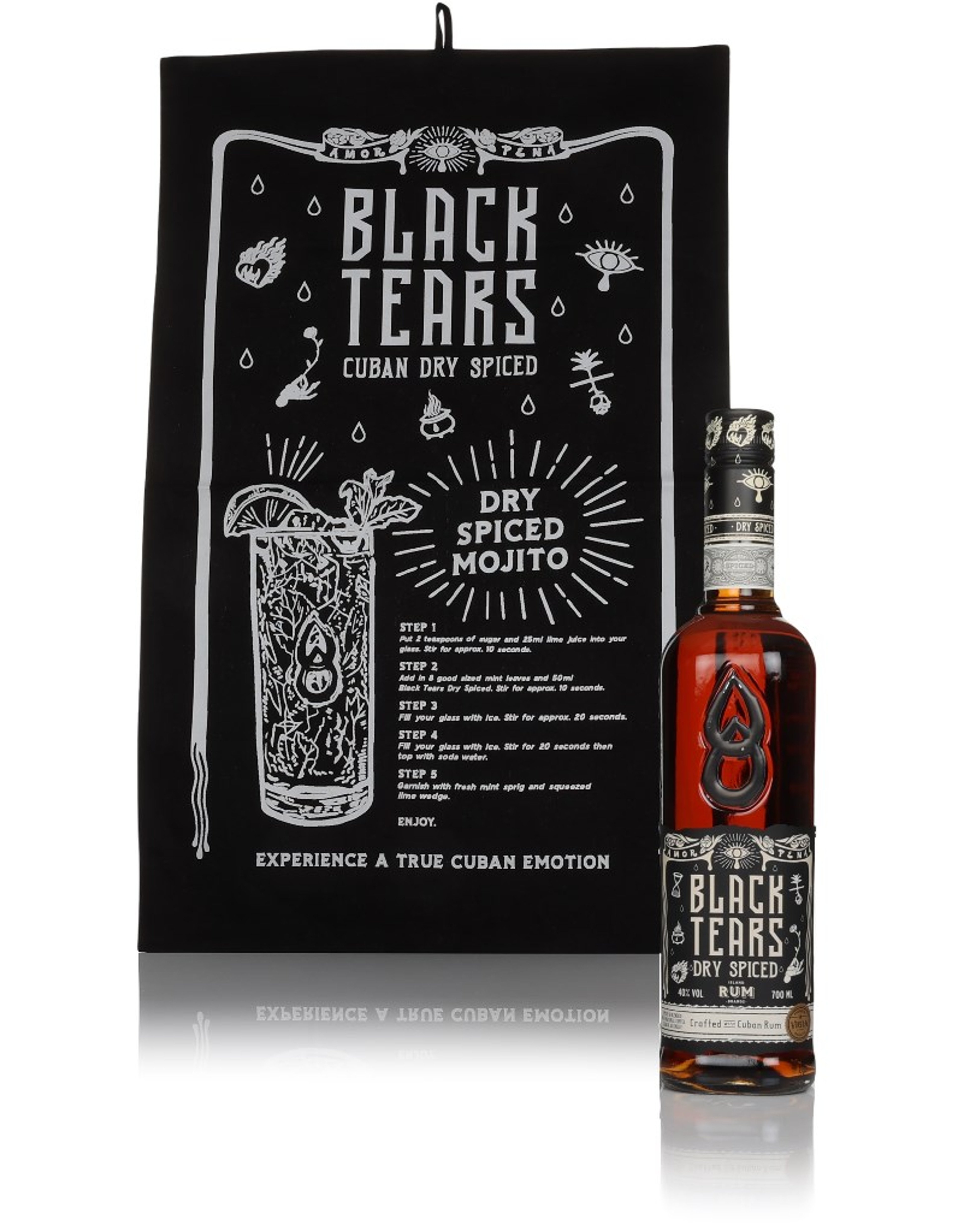 Black Tears Spiced Rum 70cl