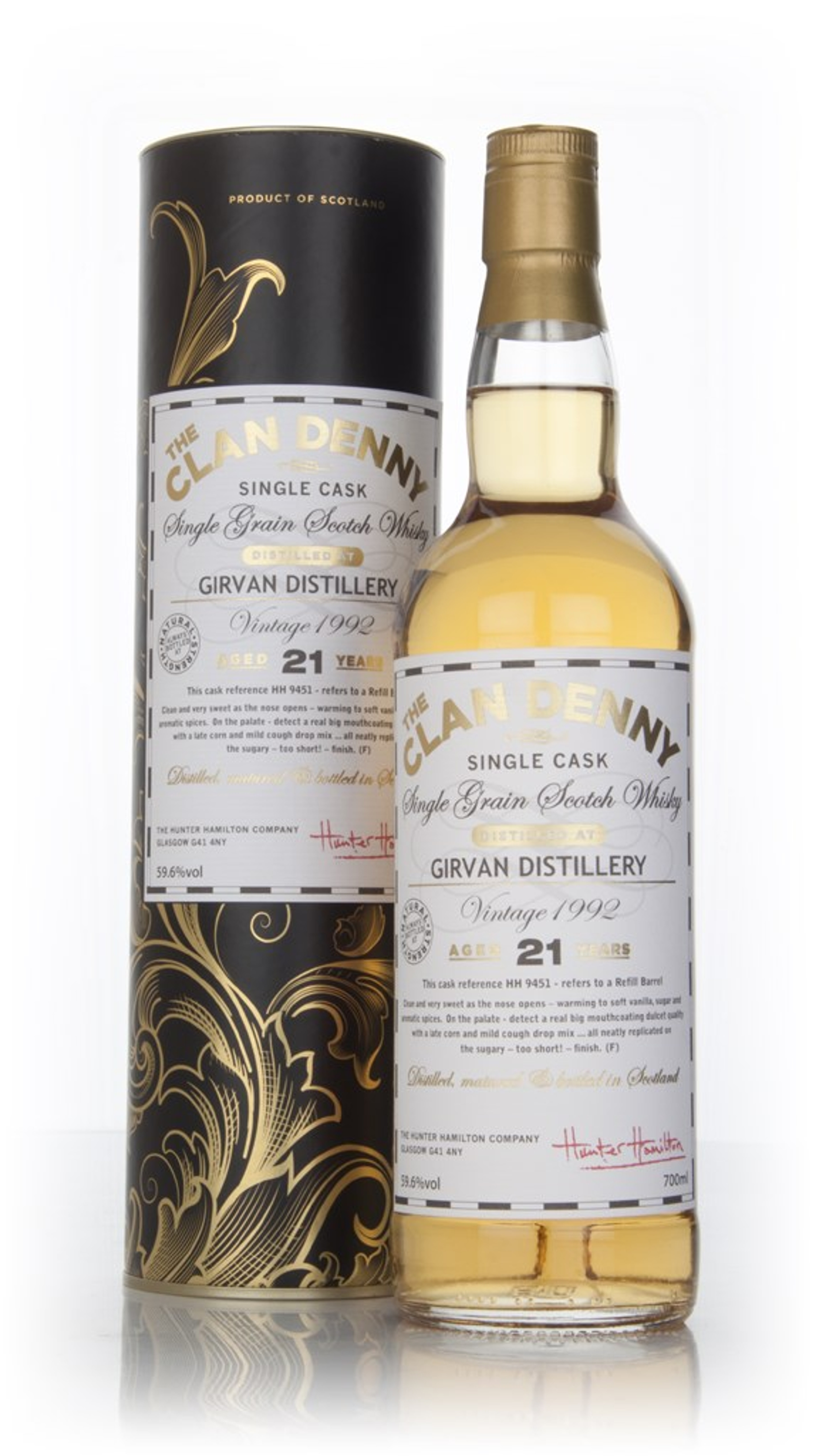 Girvan 21 Year Old 1992 (cask 9451) - The Clan Denny (Douglas Laing) 70cl