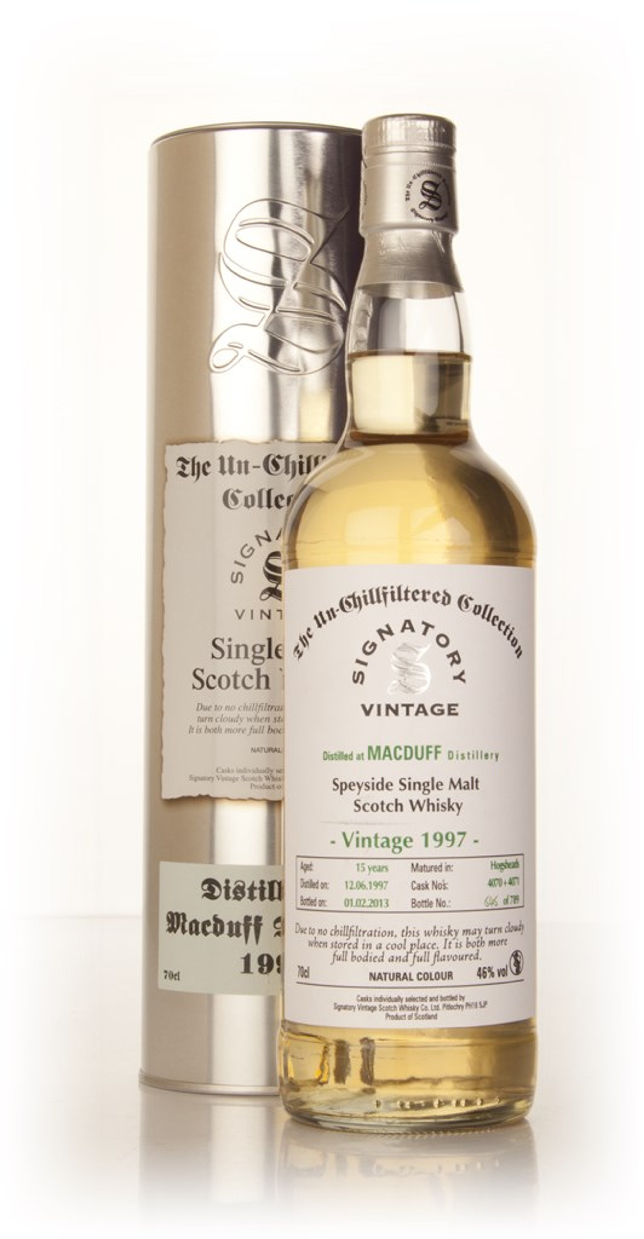 Macduff 15 Year Old 1997 (casks 4070+4071) - Un-Chillfiltered (Signatory) 70cl