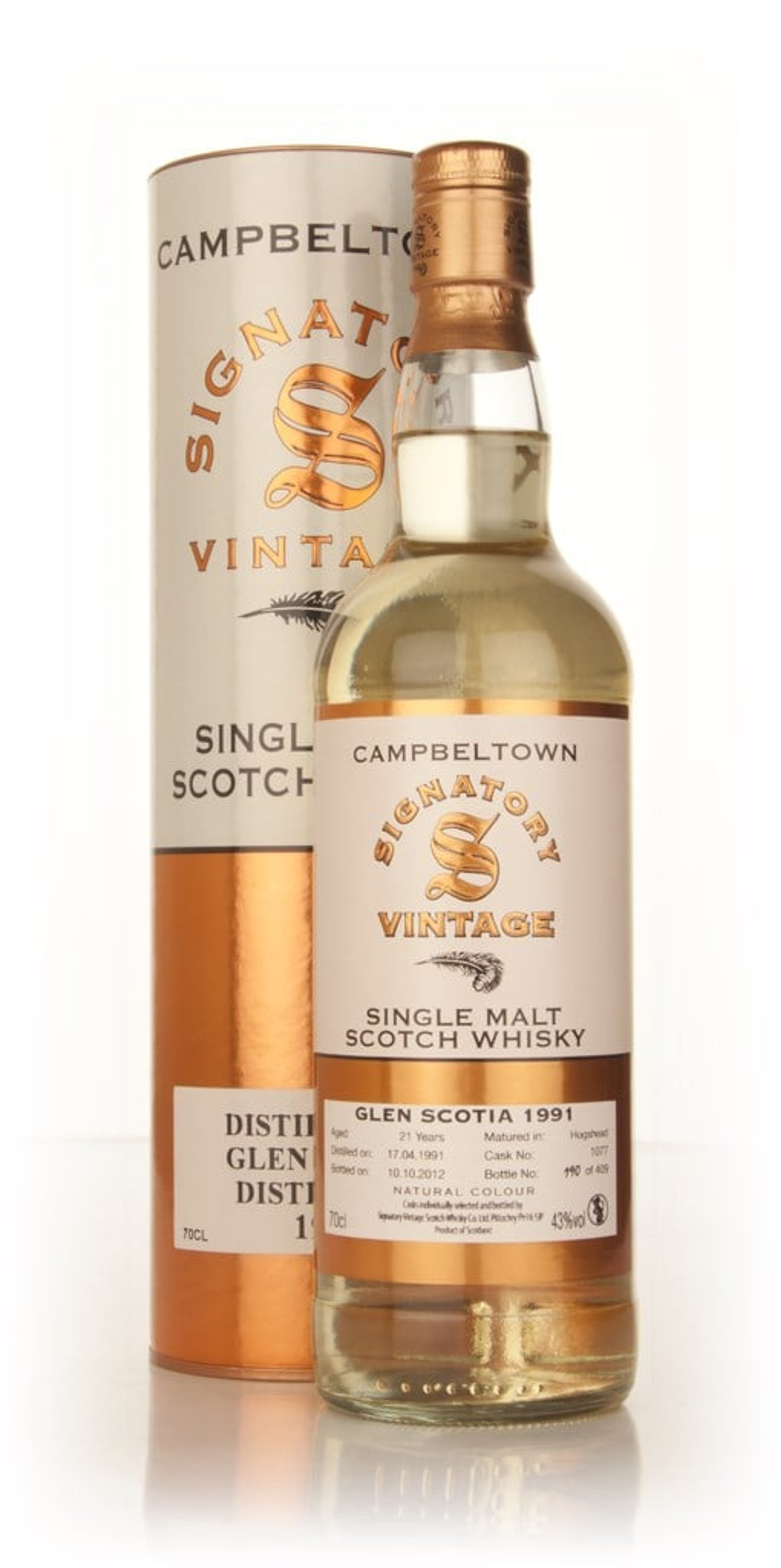 Glen Scotia 21 Year Old 1991 (cask 1077) (Signatory) 70cl