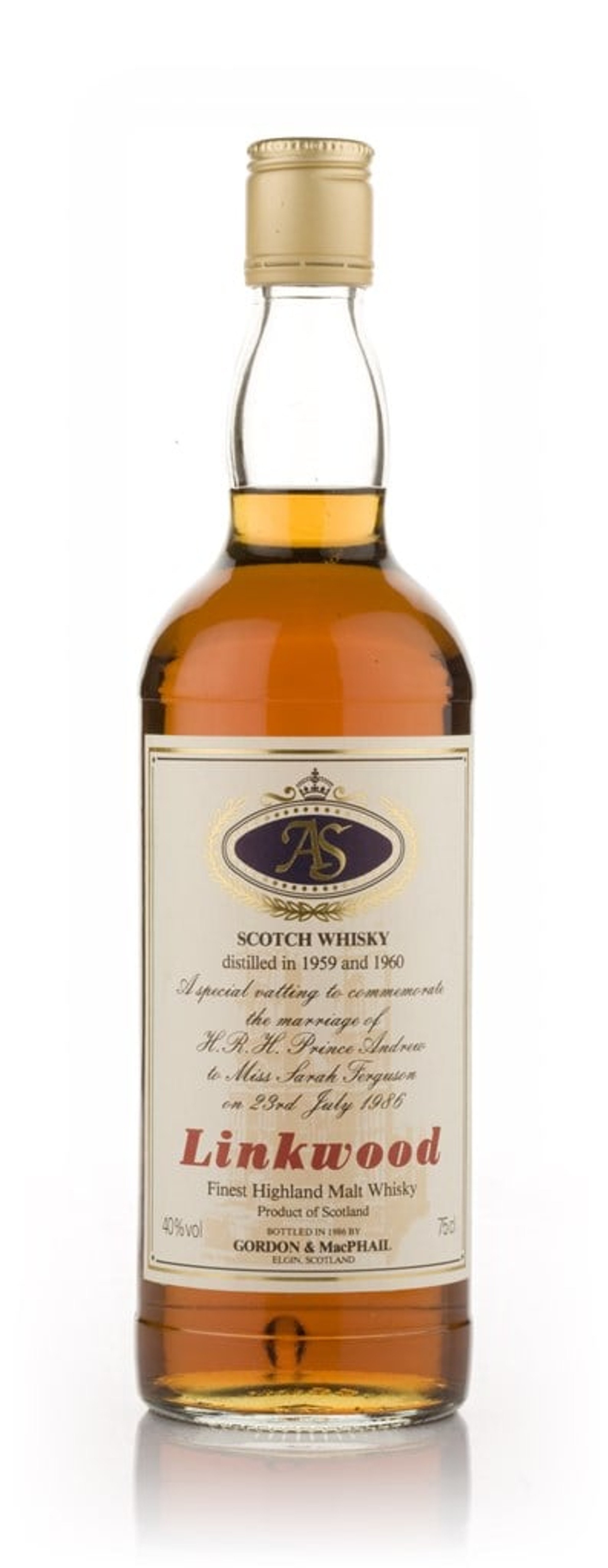 Linkwood Royal Wedding (Gordon and MacPhail) 75cl