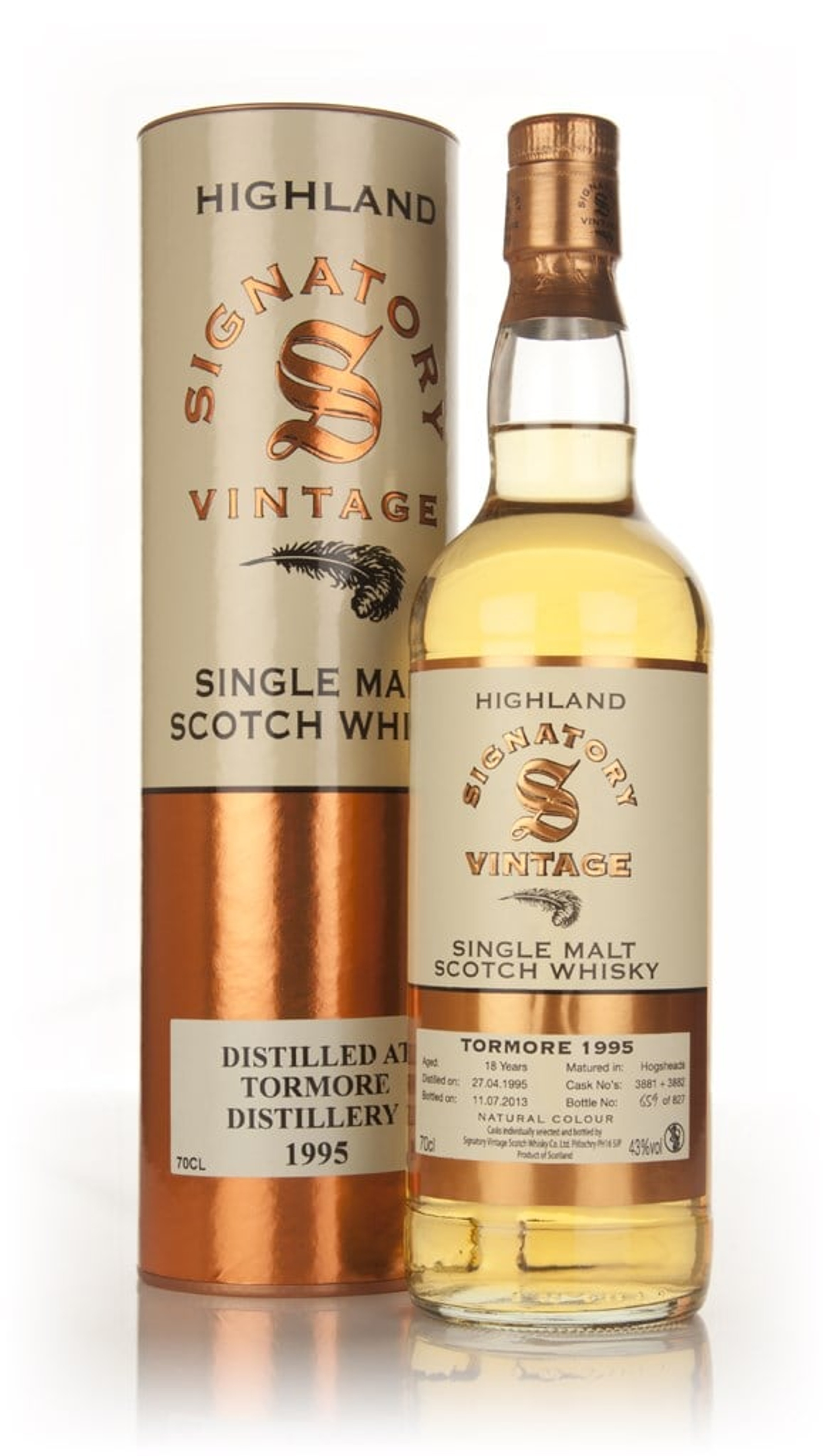 Tormore 18 Year Old 1995 (Casks 3881+3882) - (Signatory) 70cl