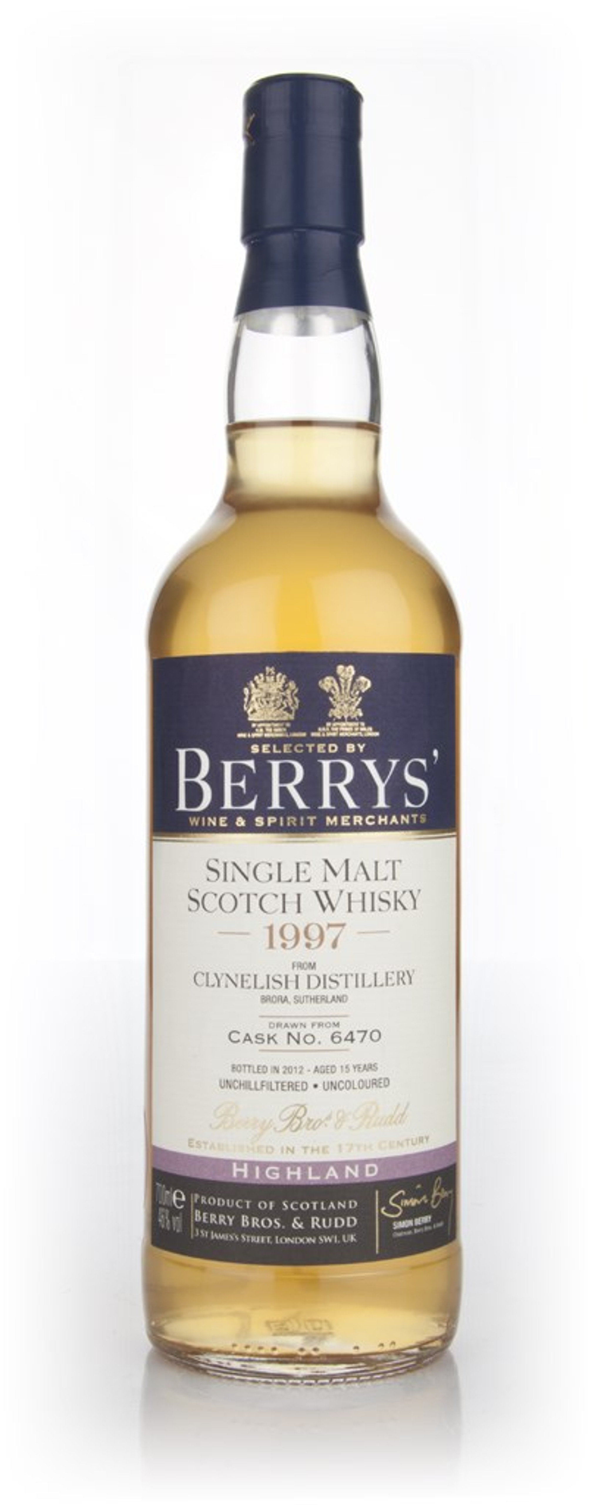 Clynelish 15 Year Old 1997 (cask 6470) (Berry Bros. & Rudd) 70cl