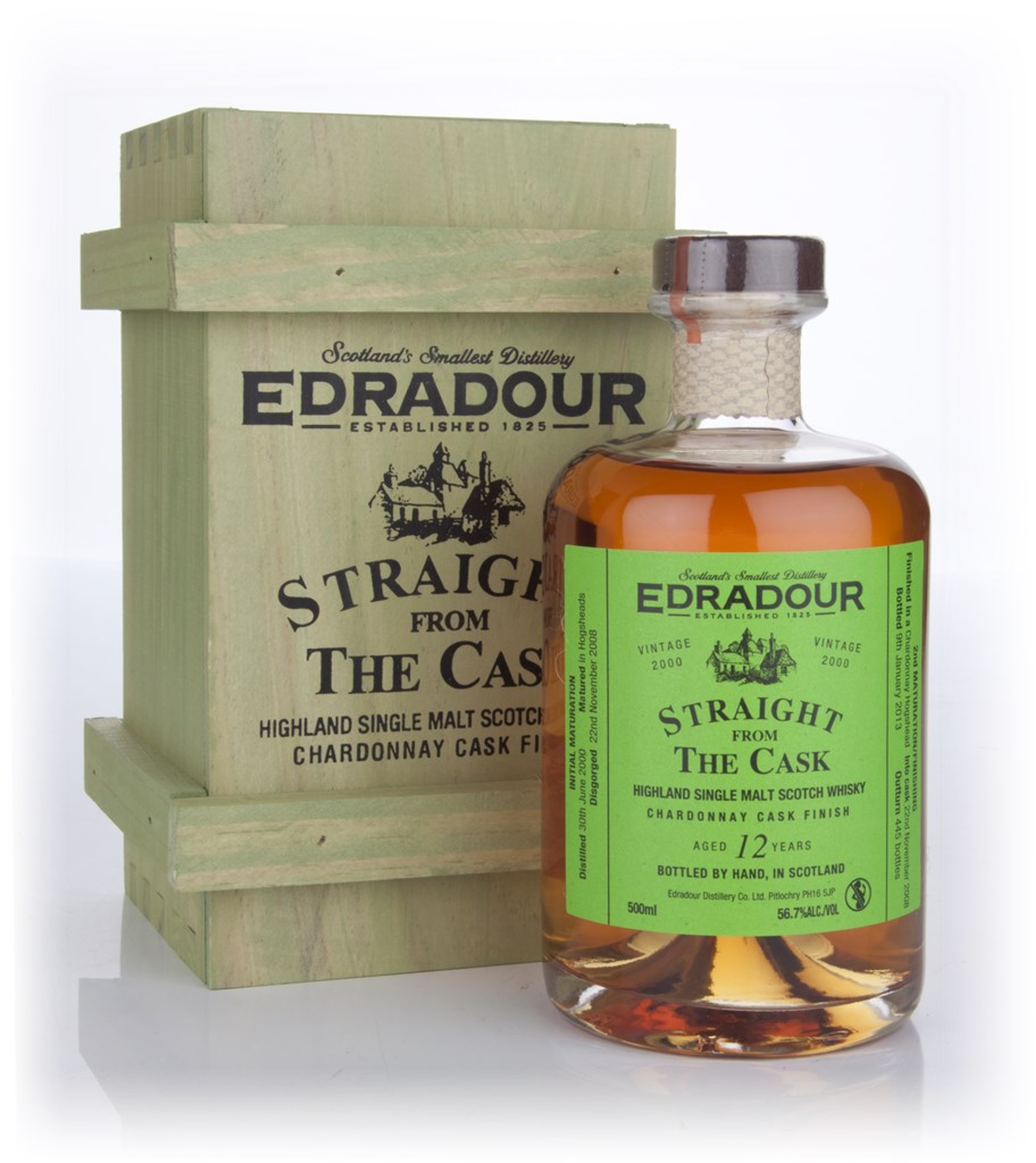Edradour 12 Year Old 2000 Chardonnay Cask Finish - Straight from the Cask 50cl