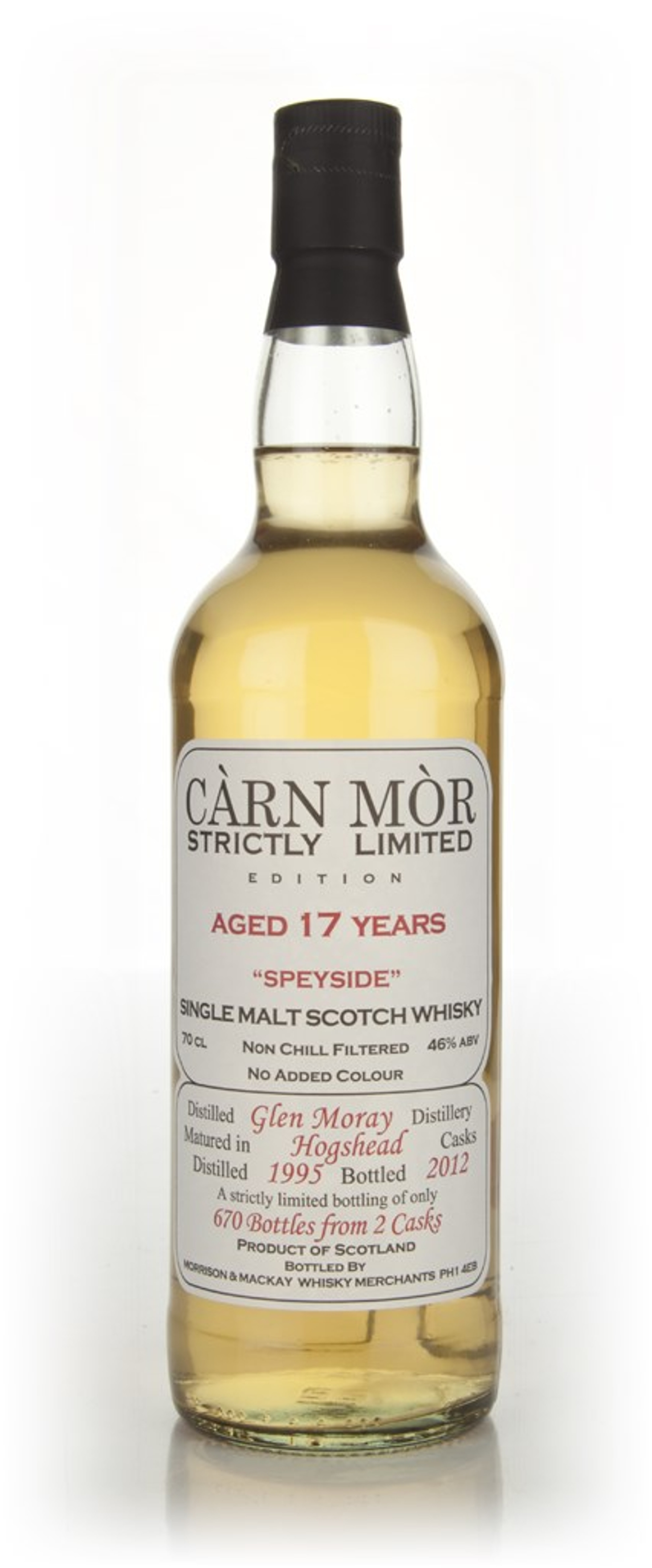 Glen Moray 17 Year Old 1995 - Strictly Limited (Càrn Mòr) 70cl