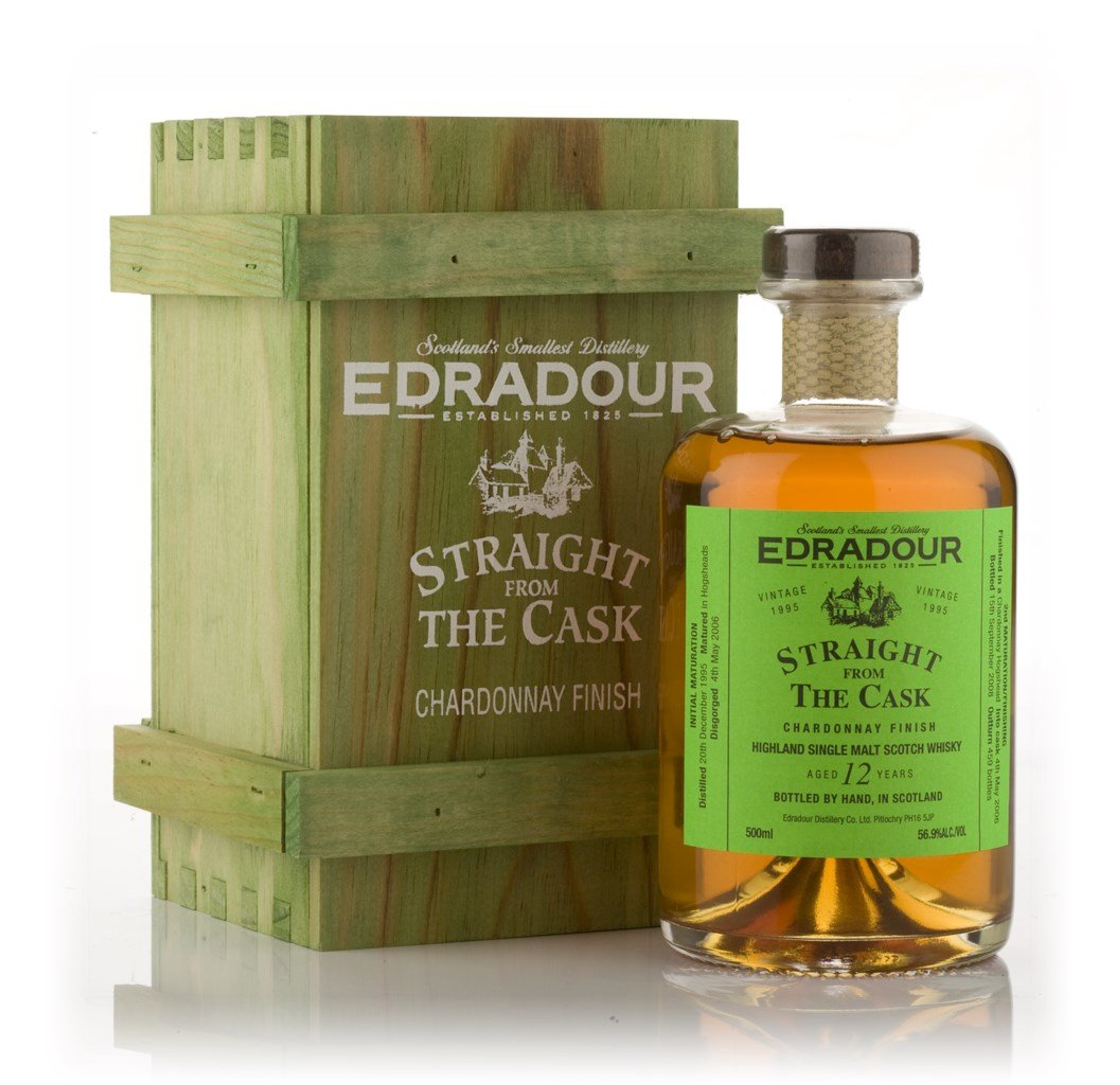 Edradour 12 Year Old 1995 Chardonnay Cask Finish - Straight From The Cask 50cl