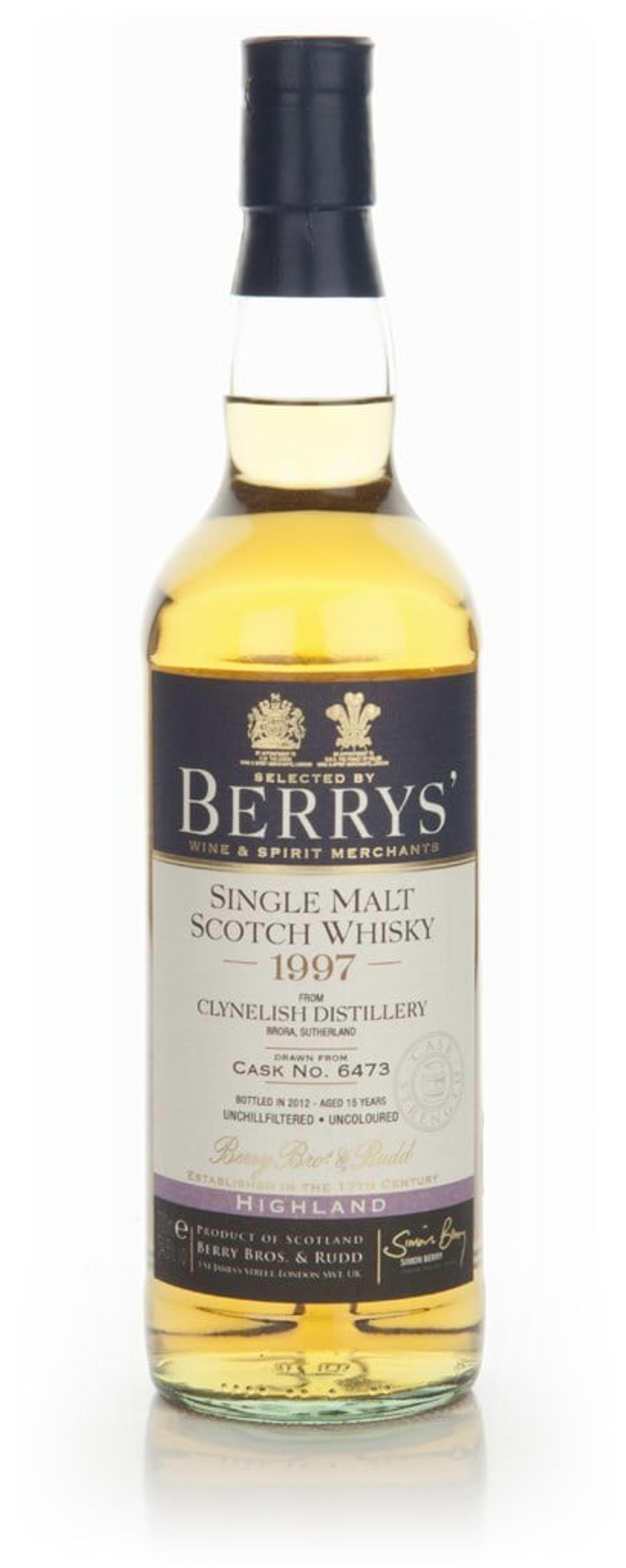Clynelish 15 Year Old 1997 (cask 6473) (Berry Bros. & Rudd) 70cl