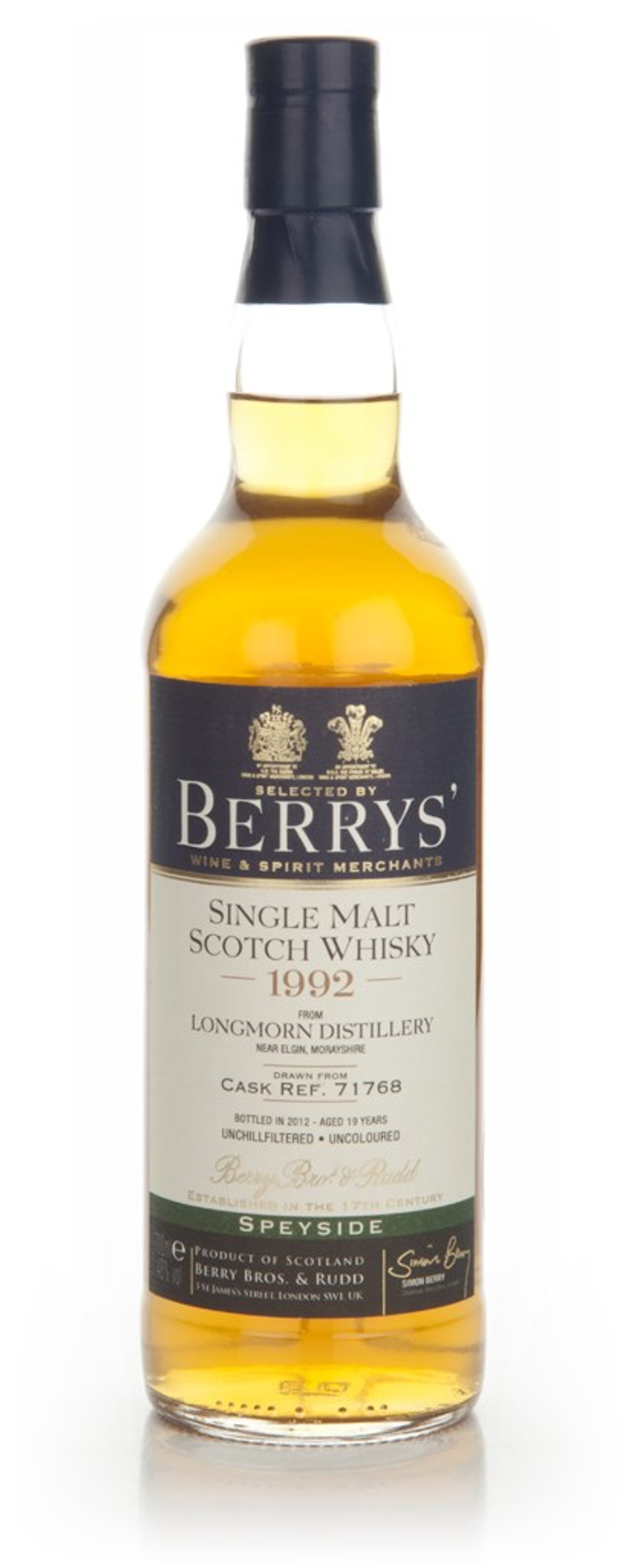 Longmorn 19 Year Old 1992 (cask 71768) (Berry Bros. & Rudd) 70cl
