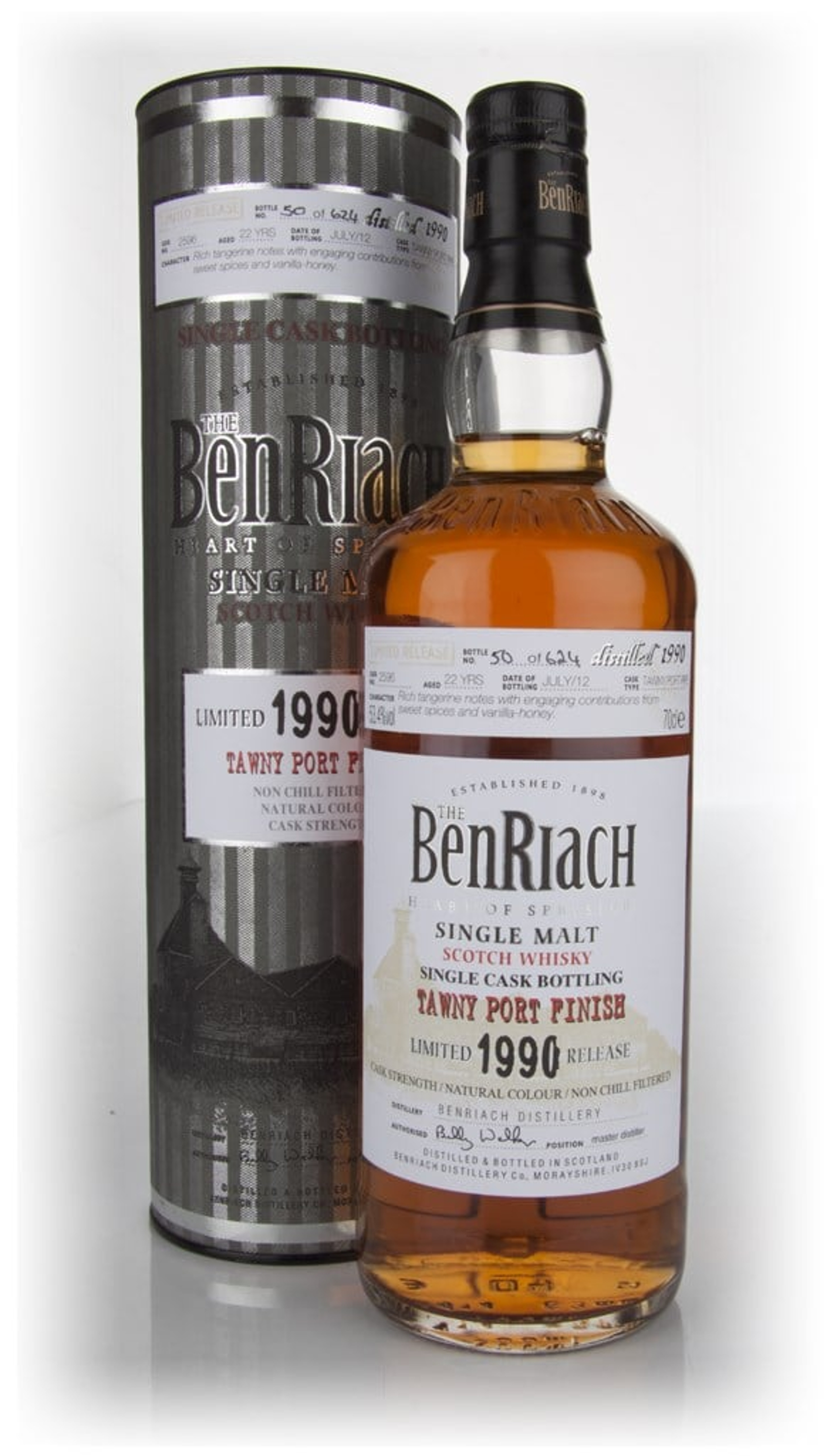 BenRiach 22 Year Old 1990 Tawny Port Pipe 70cl