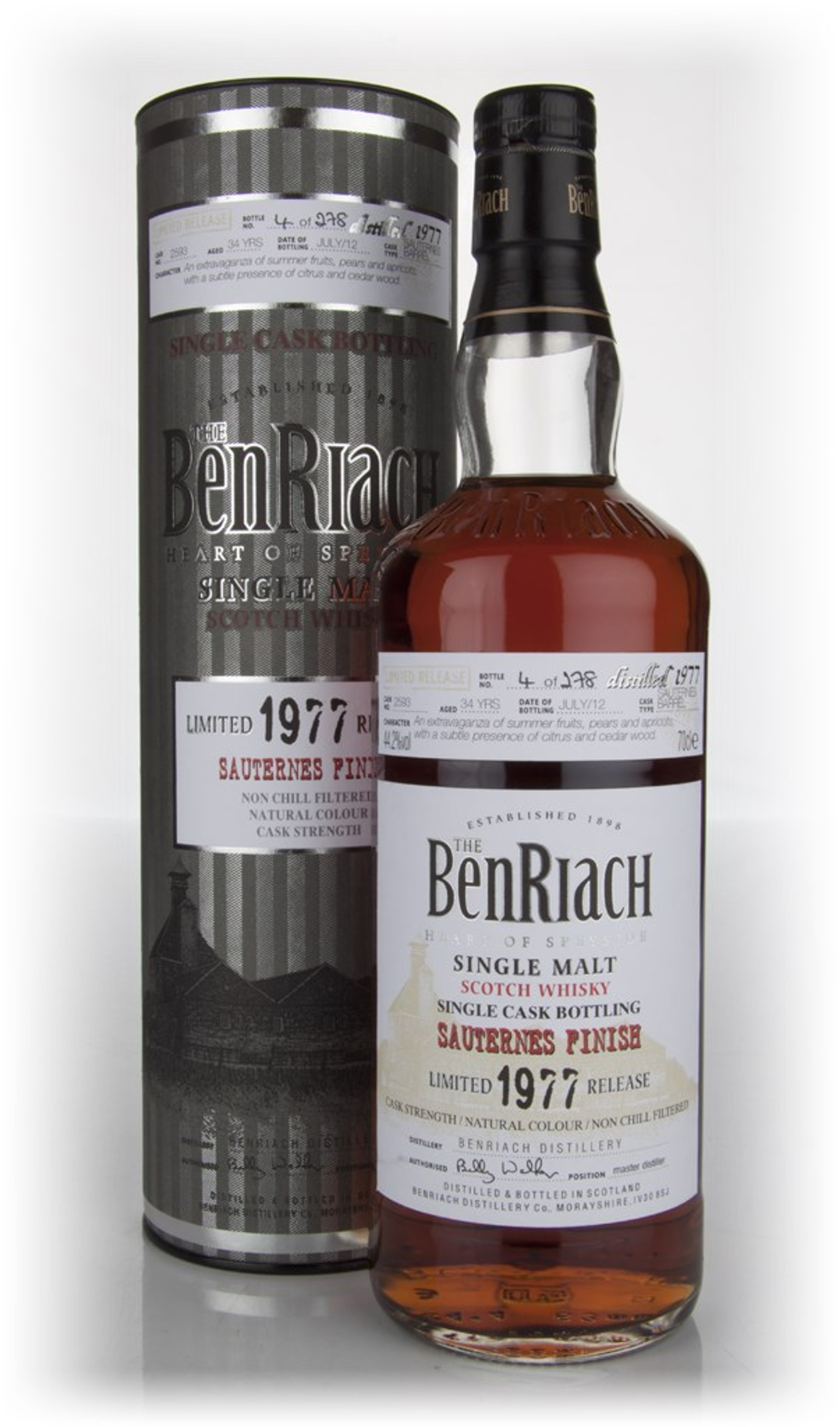 BenRiach 34 Year Old 1977 Sauternes 70cl