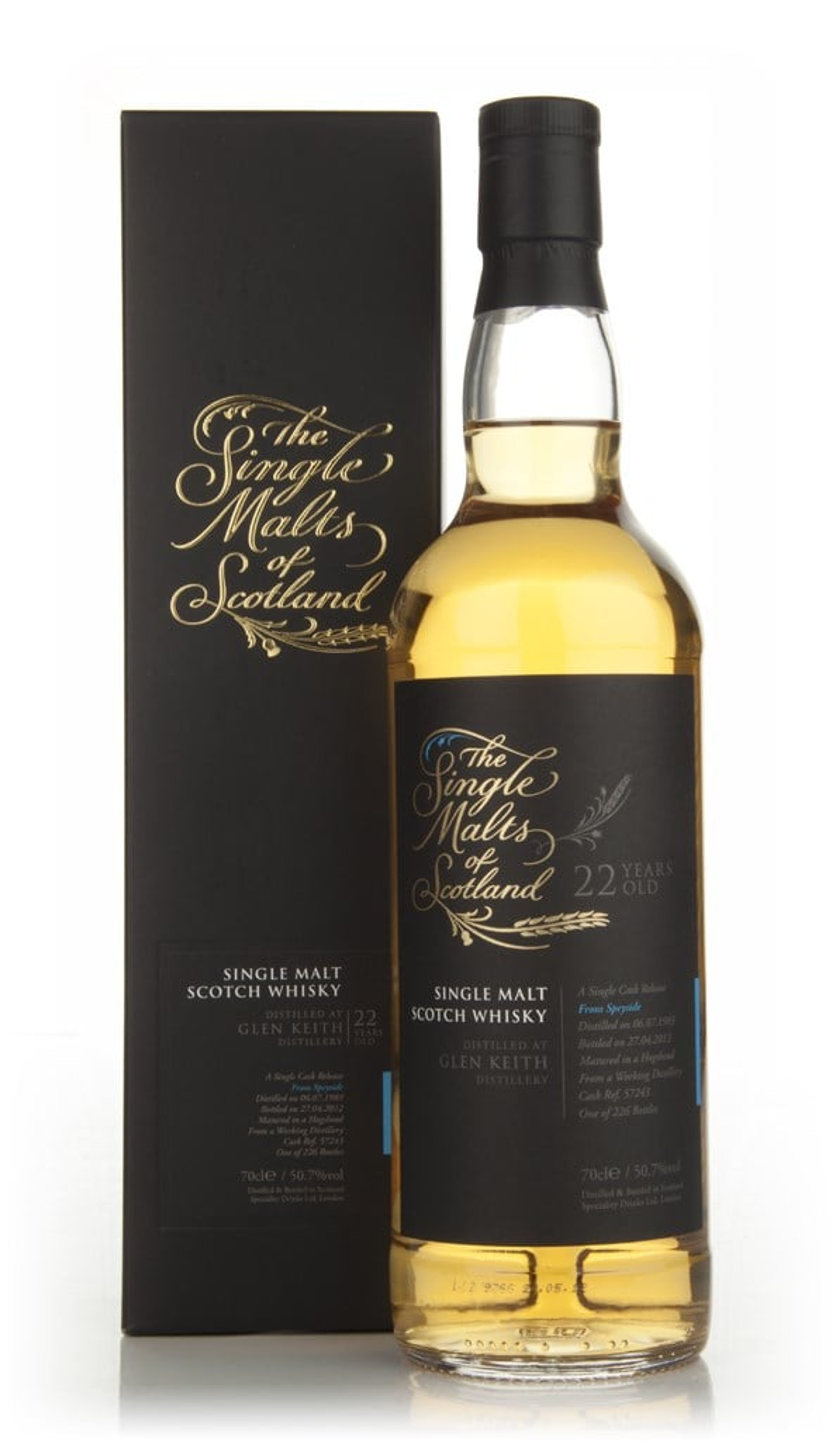 Glen Keith 22 Year Old 1989 - Single Malts of Scotland (Speciality Drinks) 70cl