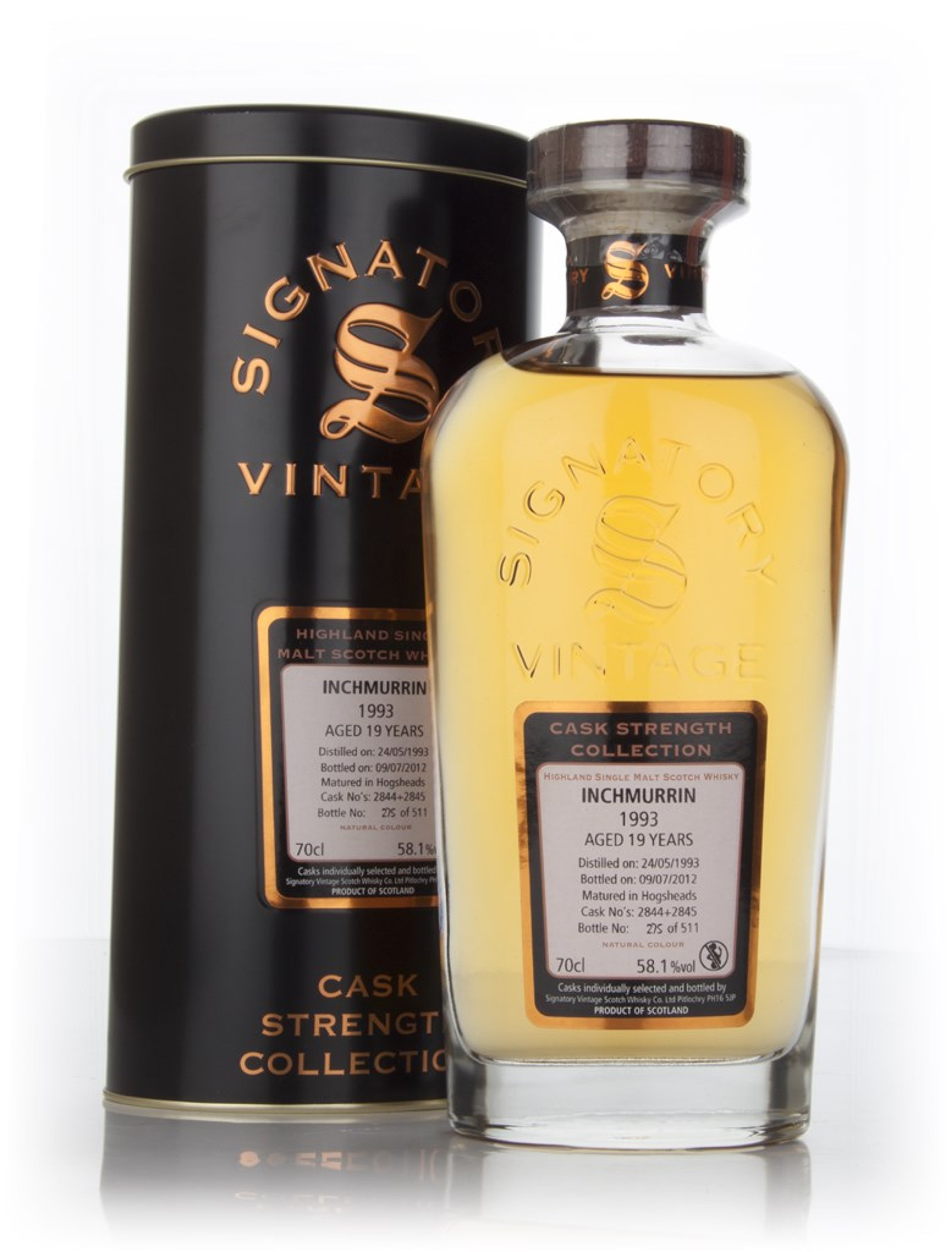 Inchmurrin 19 Year Old 1993 (cask 2844+2845) - Cask Strength Collection (Signatory) 70cl