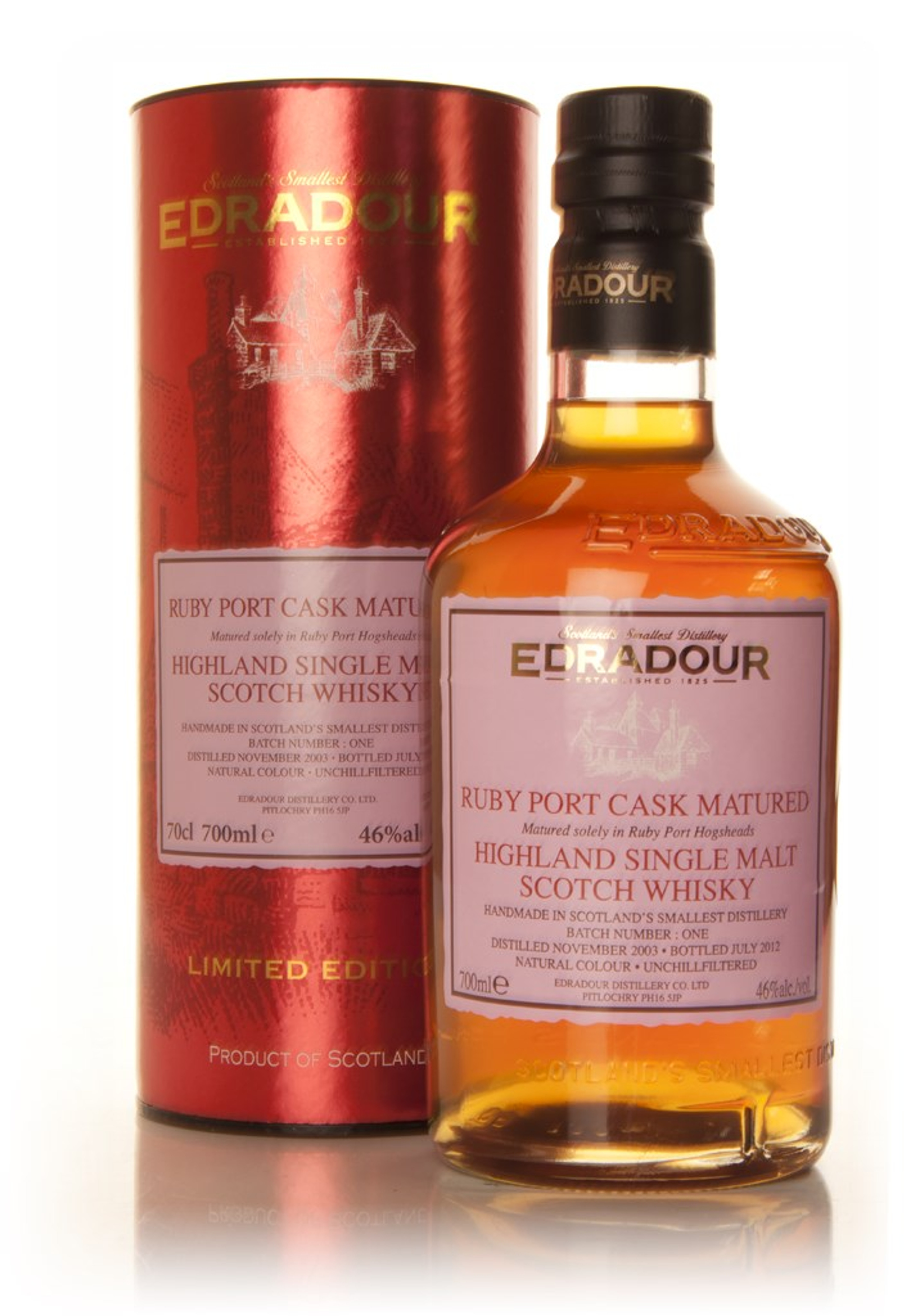 Edradour 2003 Ruby Port Cask Matured - Batch 1 70cl