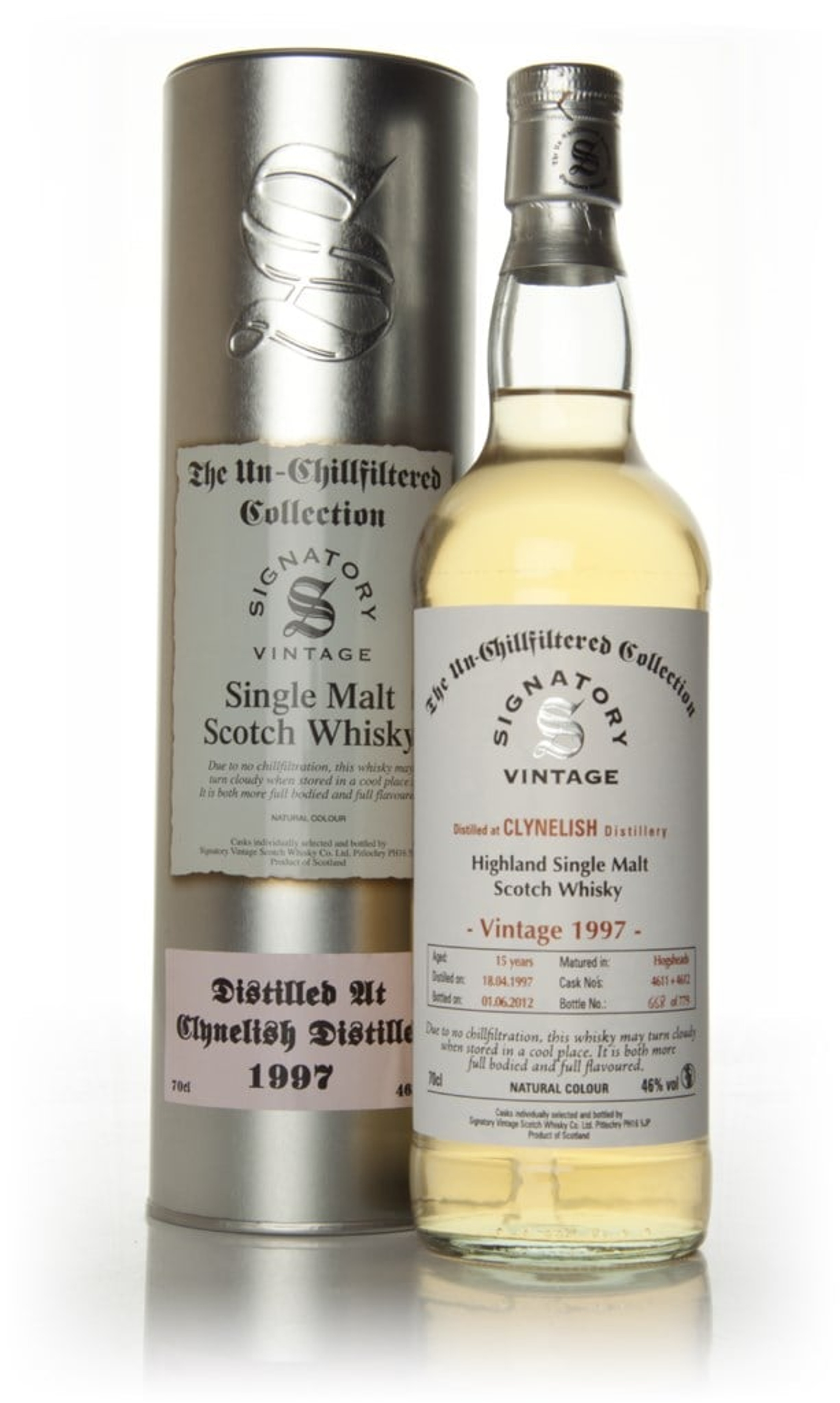 Clynelish 15 Year Old 1997 - Un-Chillfiltered (Signatory) 70cl