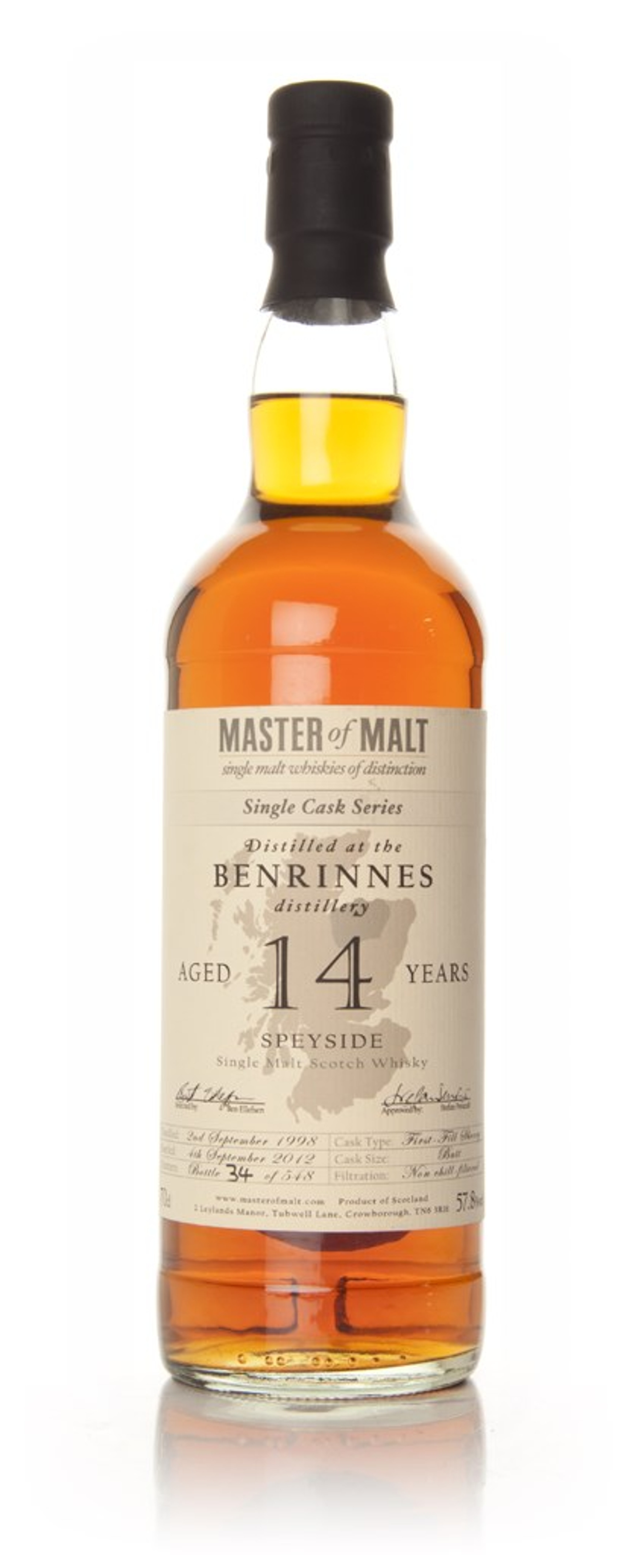 Benrinnes 14 Year Old - Single Cask (Master of Malt) 70cl