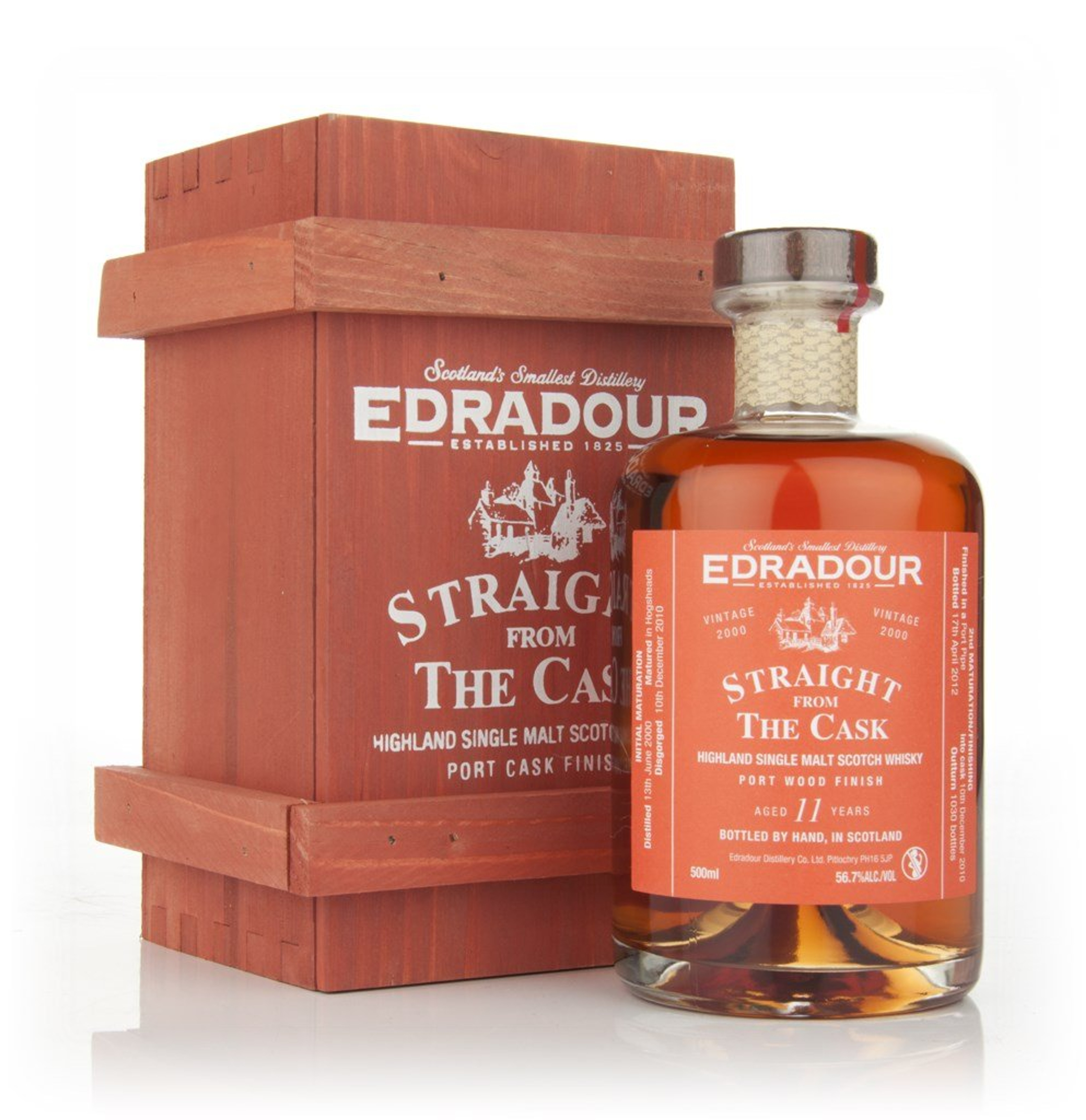 Edradour 11 Year Old 2000 Port Wood Finish - Straight from the Cask 50cl