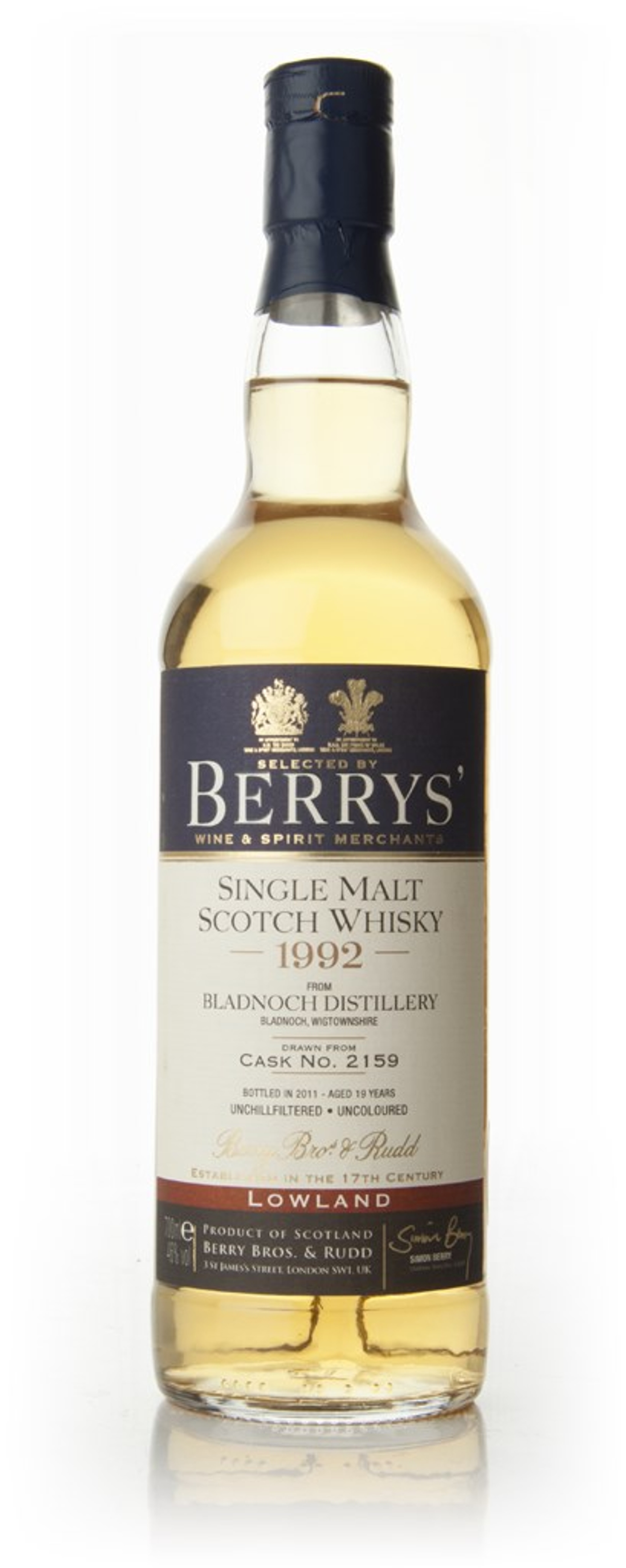 Bladnoch 19 Year Old 1992 (Berry Bros. & Rudd) 70cl