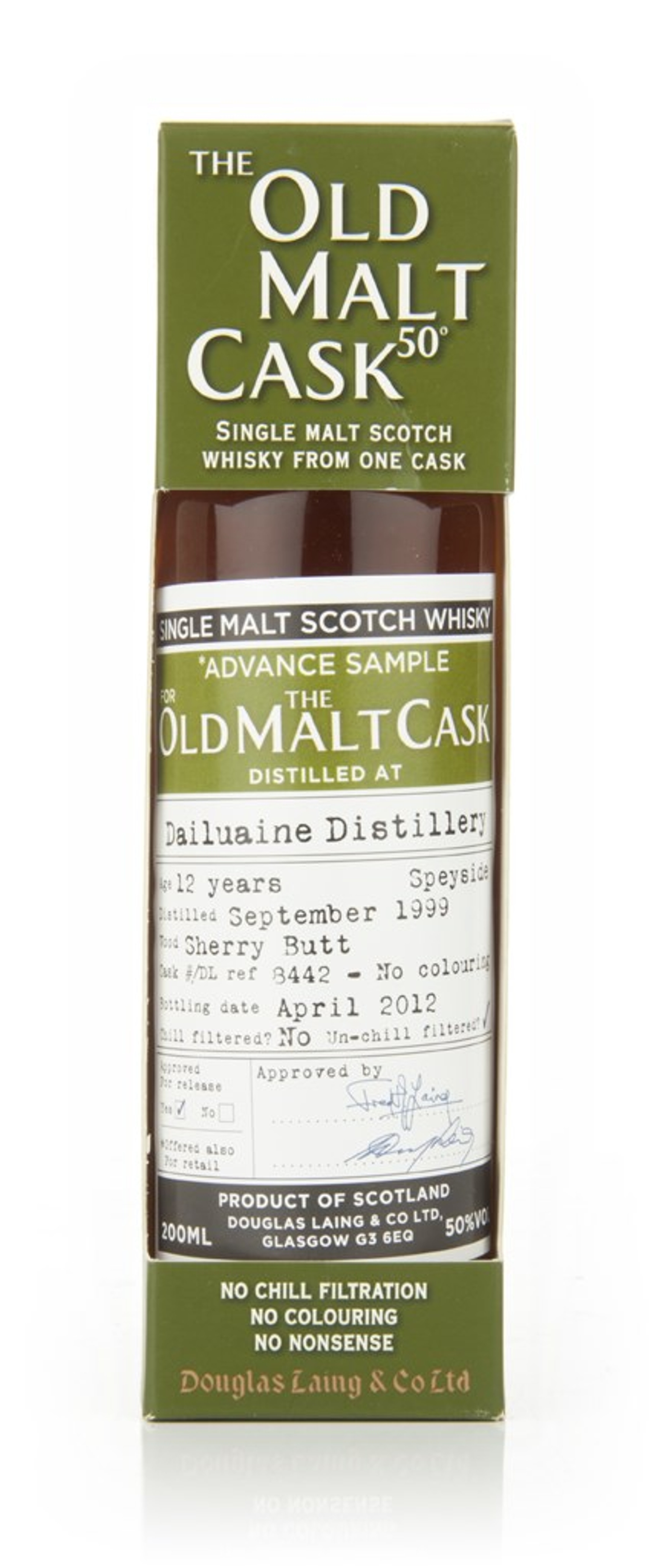 Dailuaine 12 Year Old 1999 - Old Malt Cask (Douglas Laing)  20cl