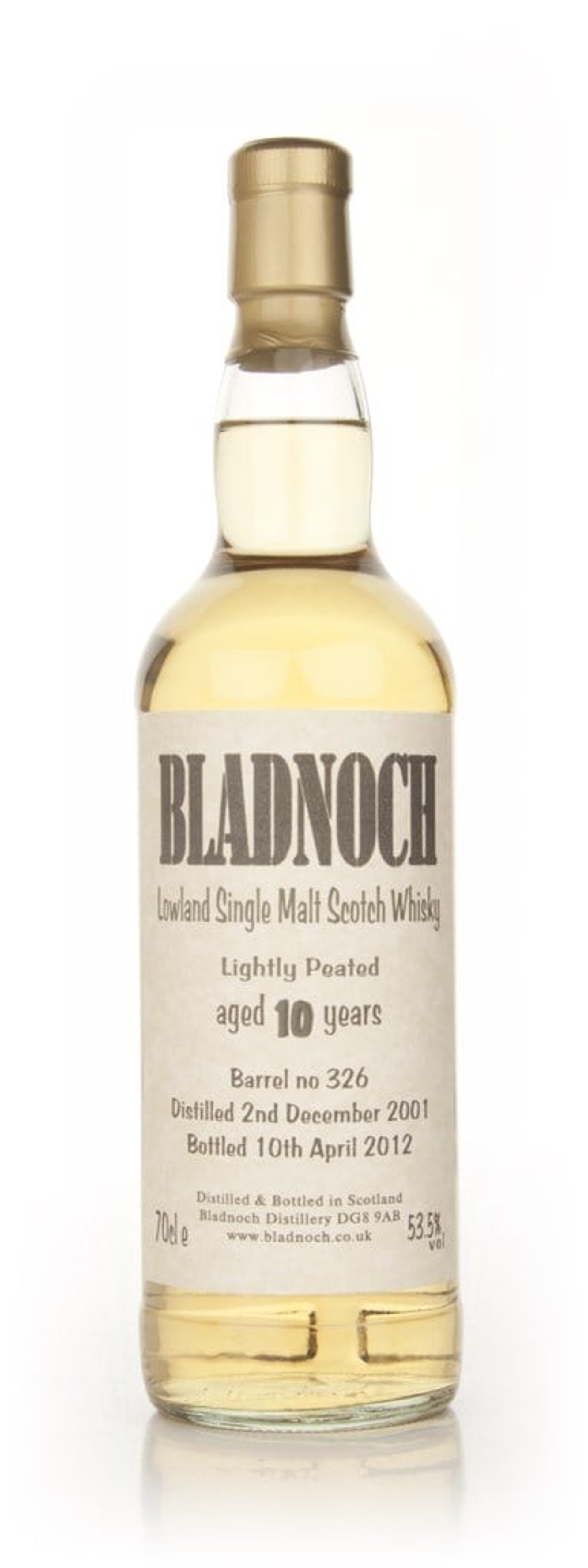 Bladnoch 10 Year Old Lightly Peated 70cl