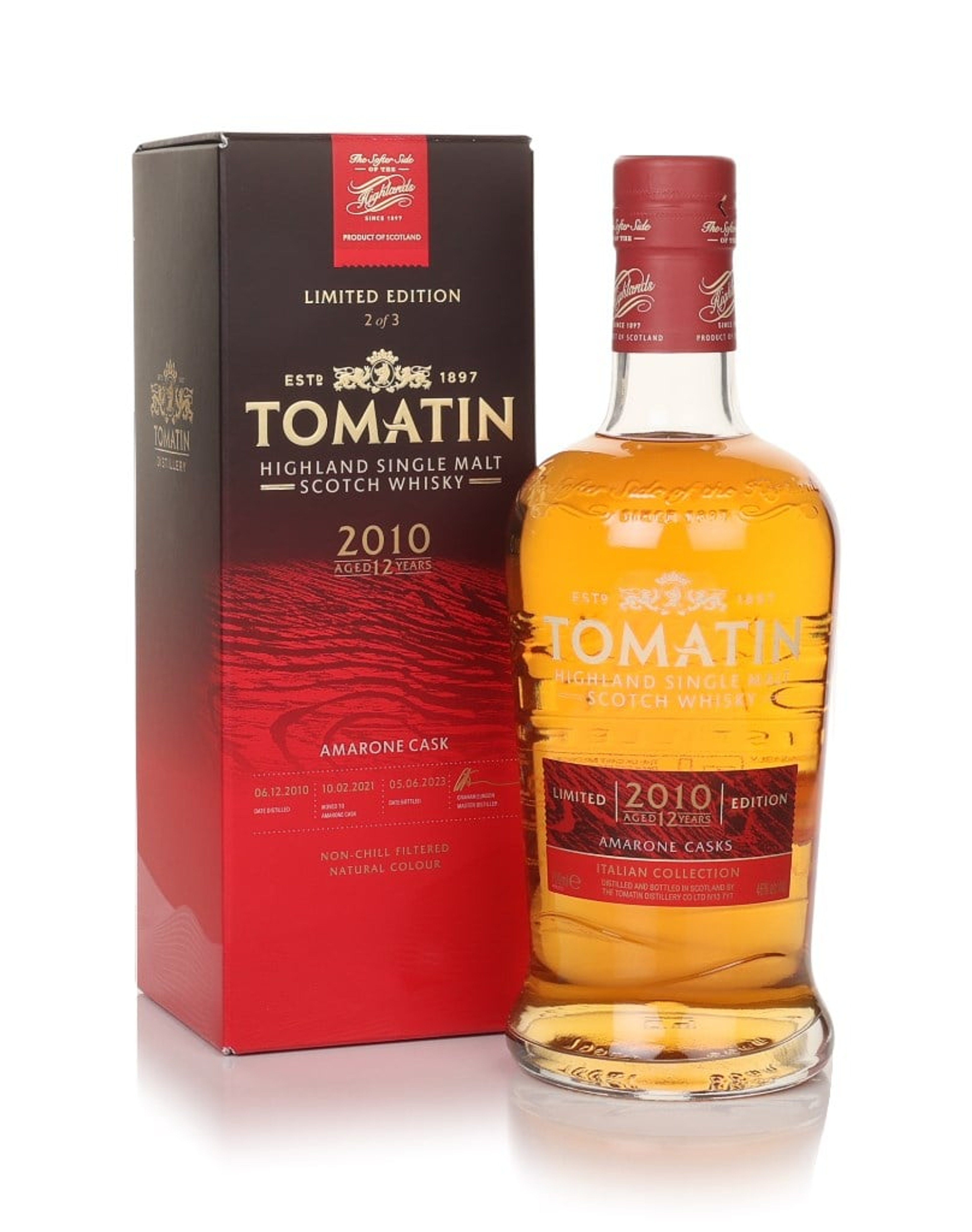 Tomatin 12 Year Old 2010 Italian Collection - Amarone Cask (No Box / Torn Label) 70cl