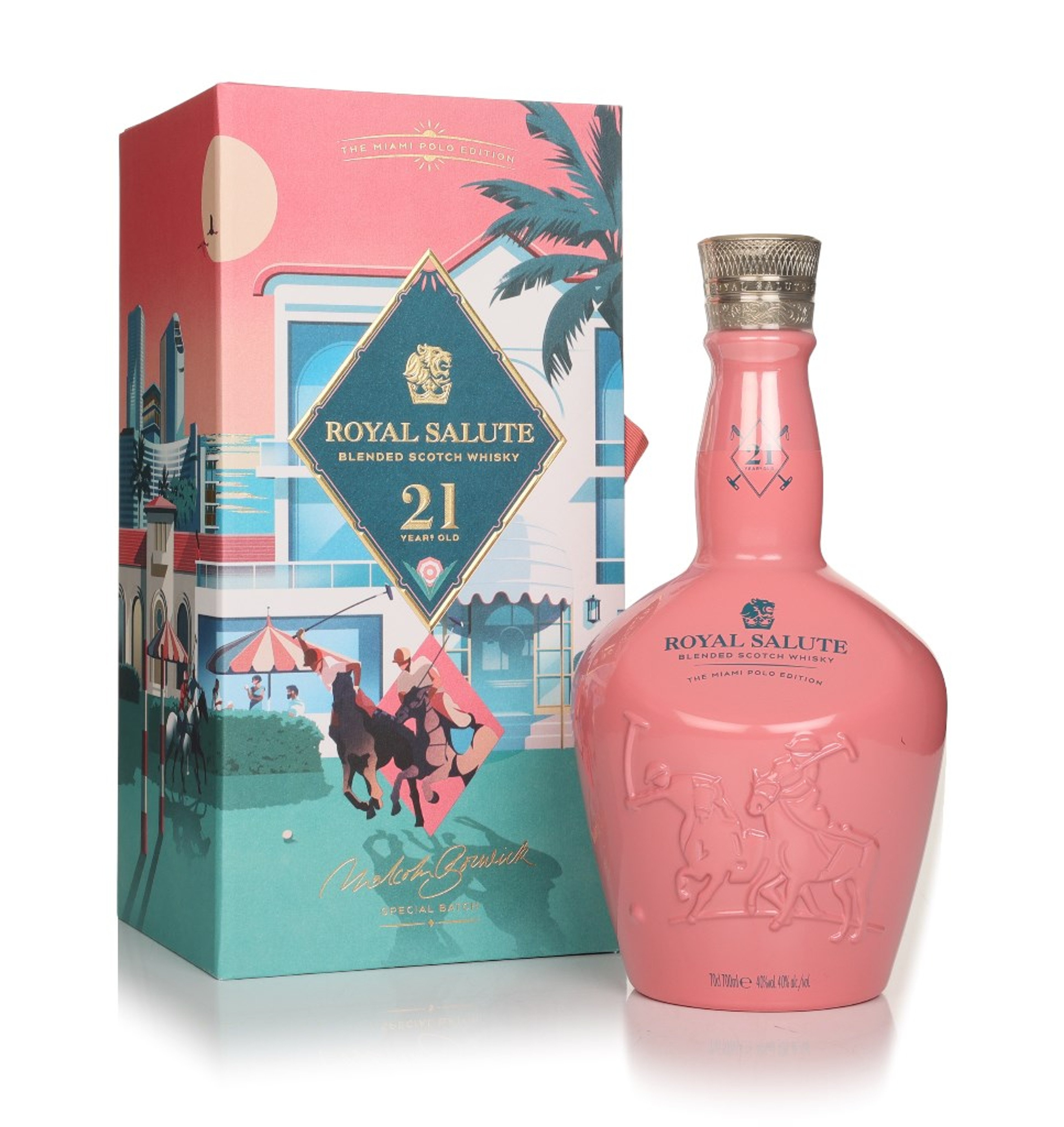 Royal Salute 21 Year Old Miami Polo Edition (No Box / Torn Label) 70cl
