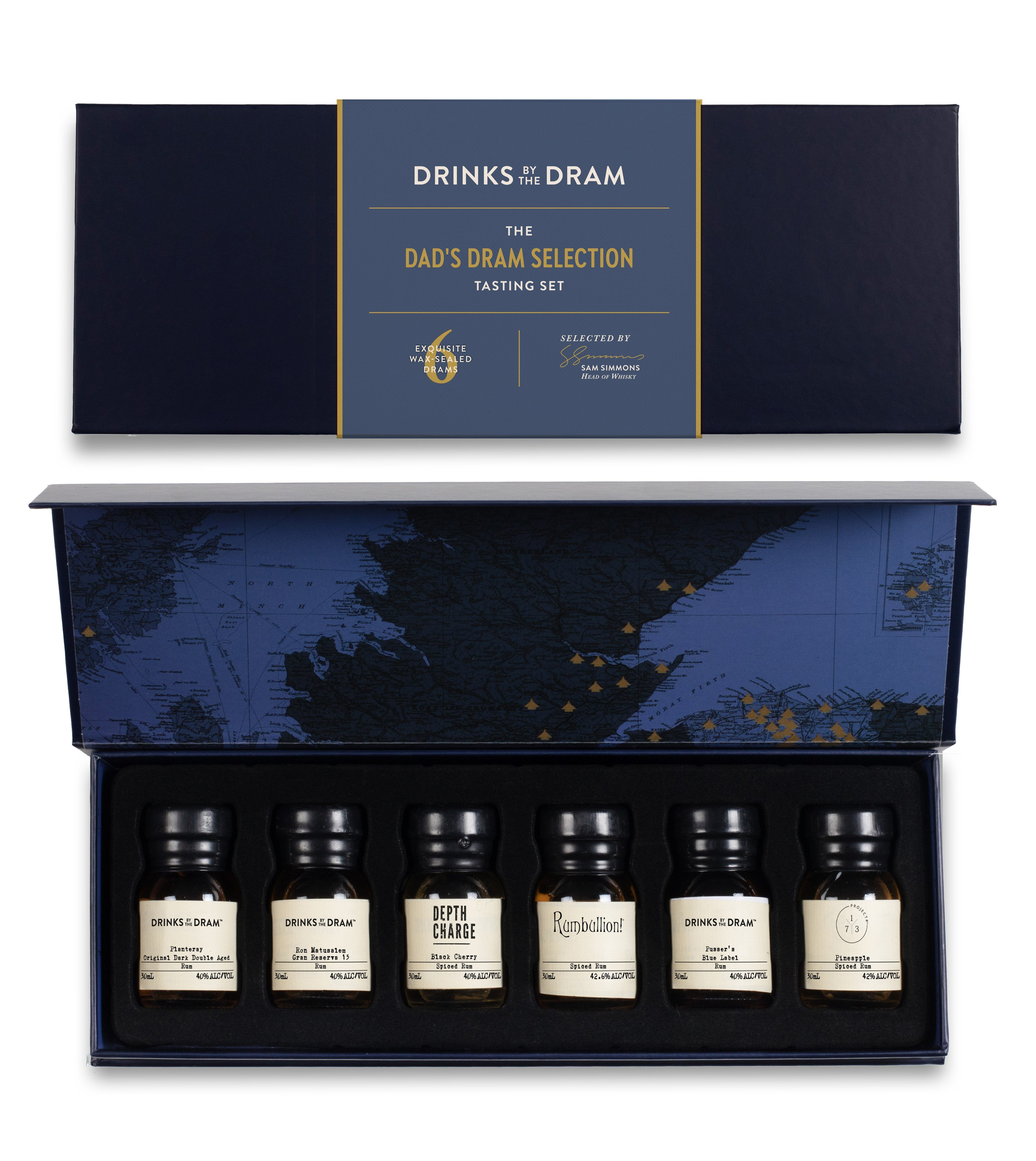 Dad's Dram Selection Rum Tasting Set (Blue) 18cl