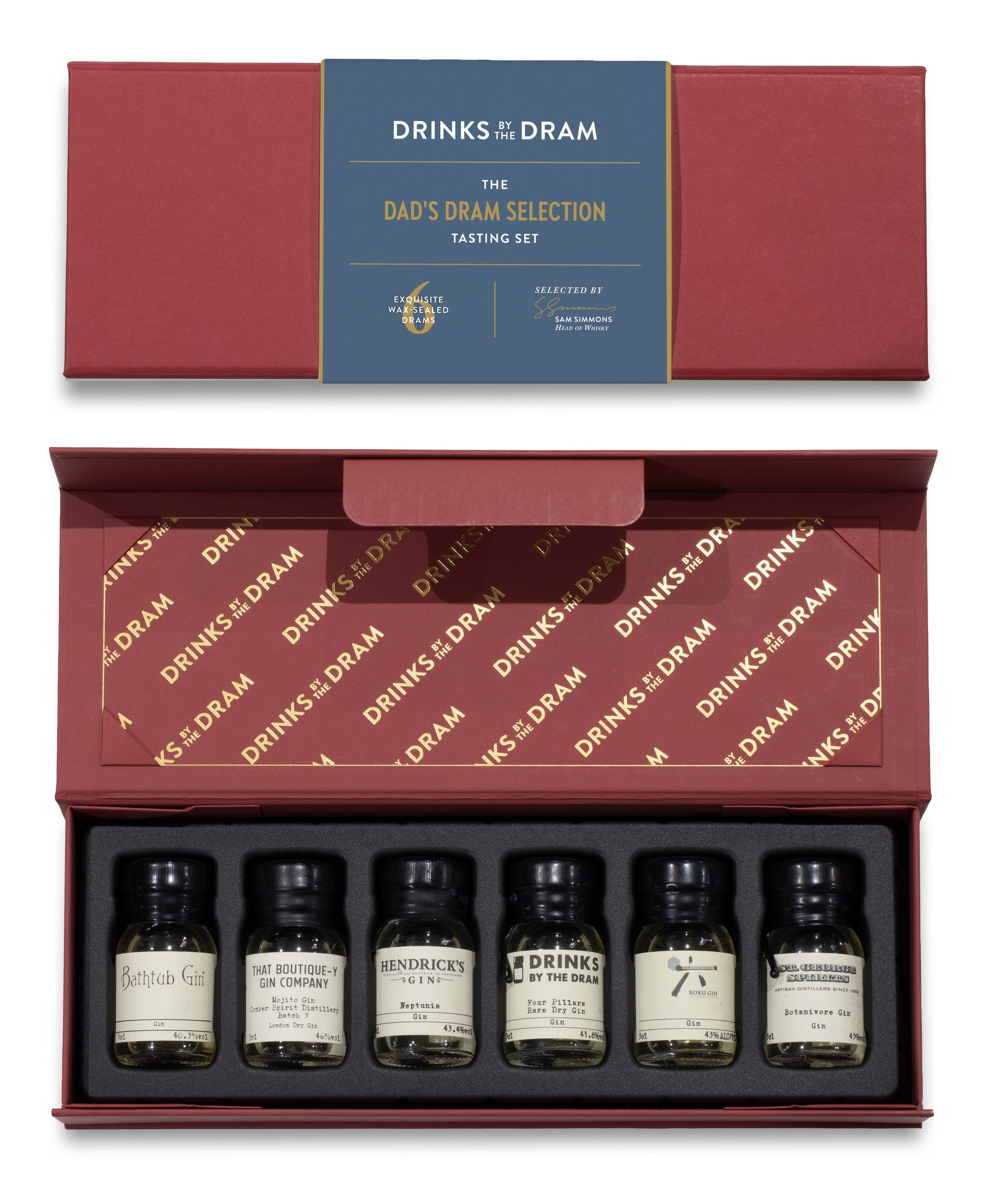 Dad's Dram Selection Gin Tasting Set (Red) 18cl