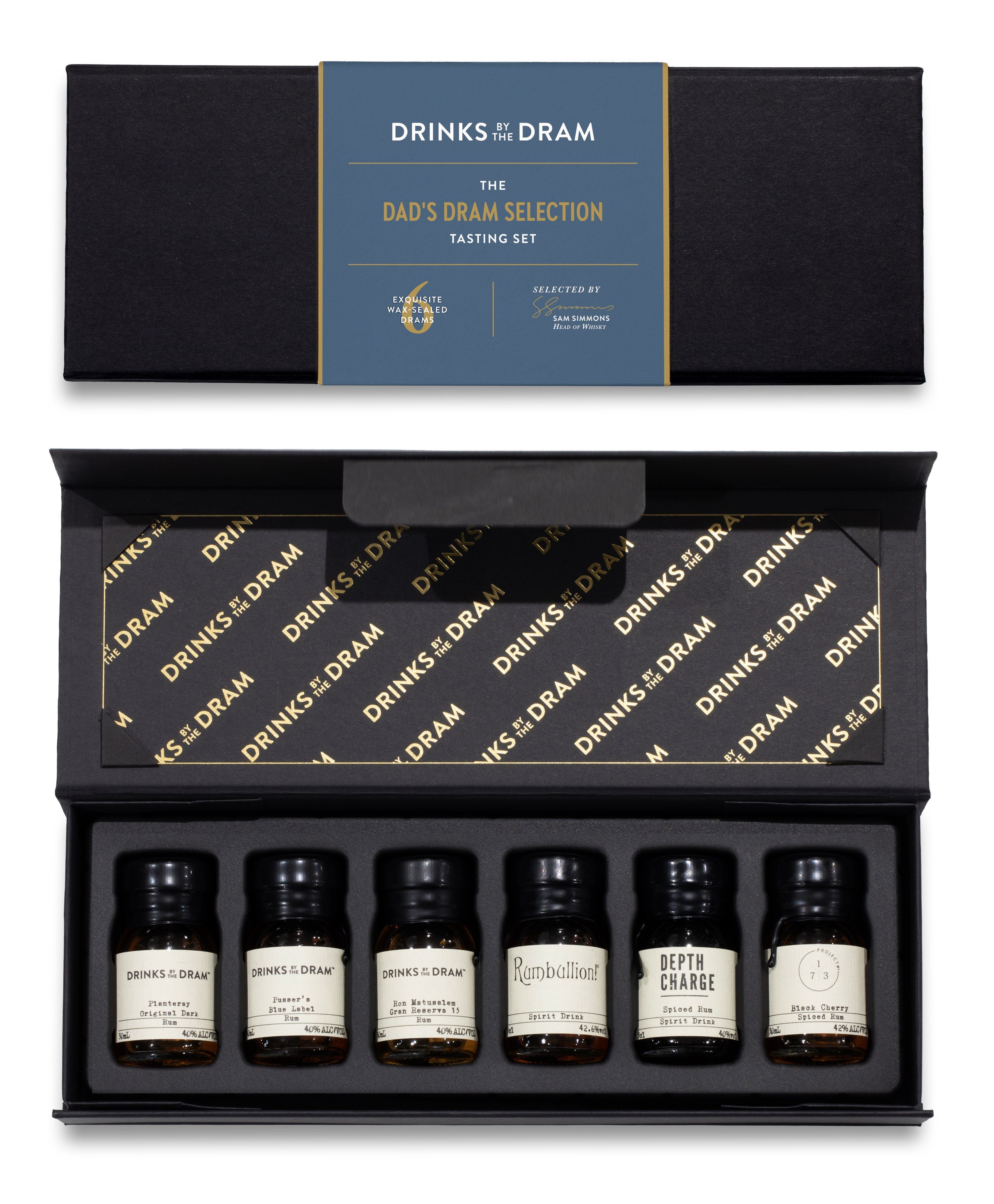 Dad's Dram Selection Rum Tasting Set (Black) 18cl
