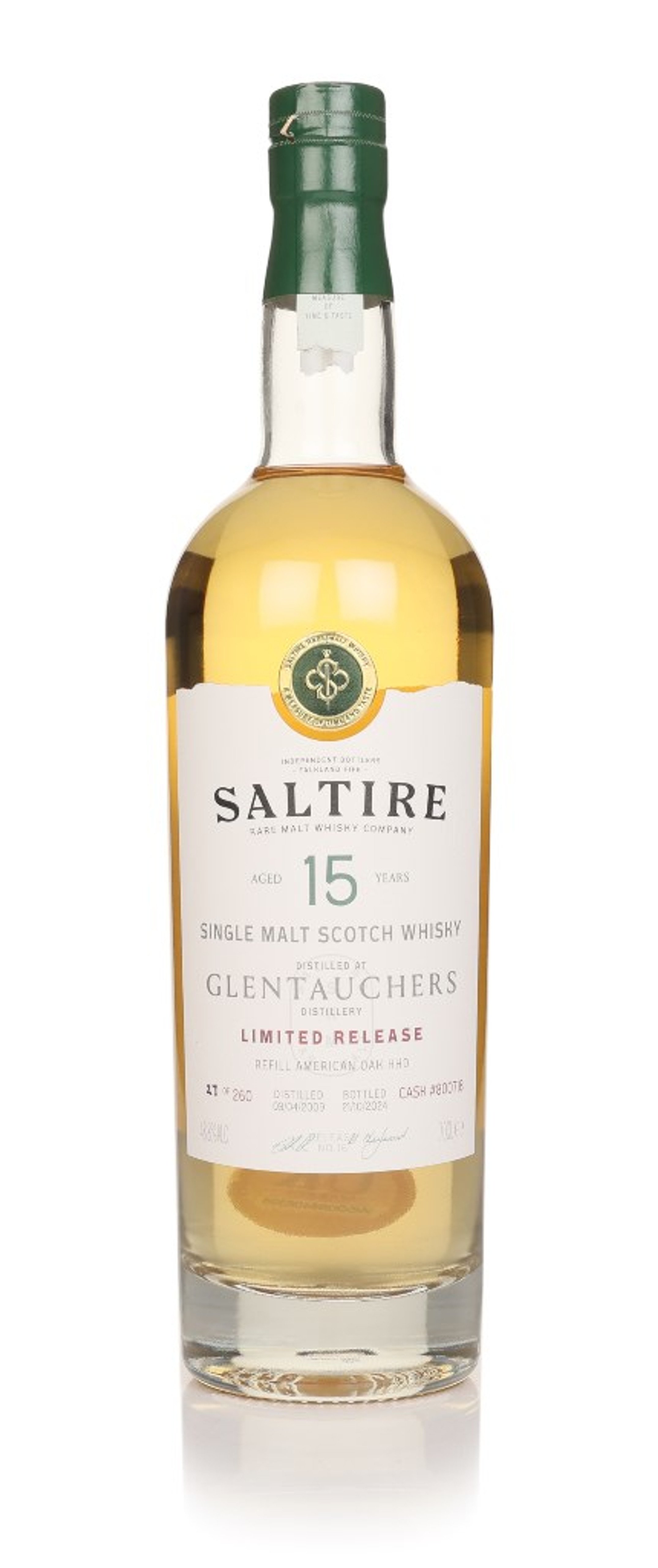 Glentauchers 15 Year Old 2009 (cask 800718) - (Saltire Rare Malt) 70cl