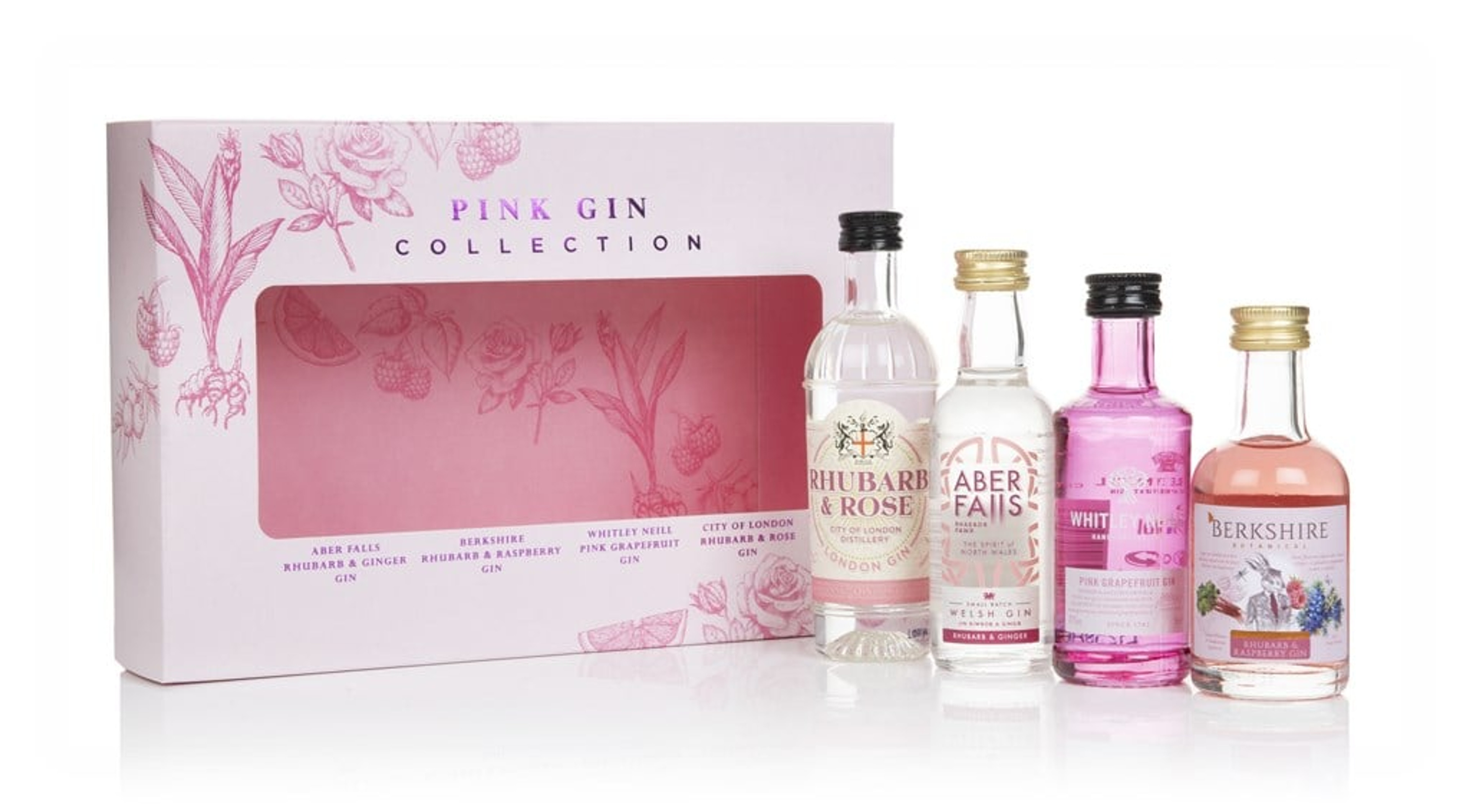 Pink Gin Collection (4 x 50ml) (No Box / Torn Label) 20cl