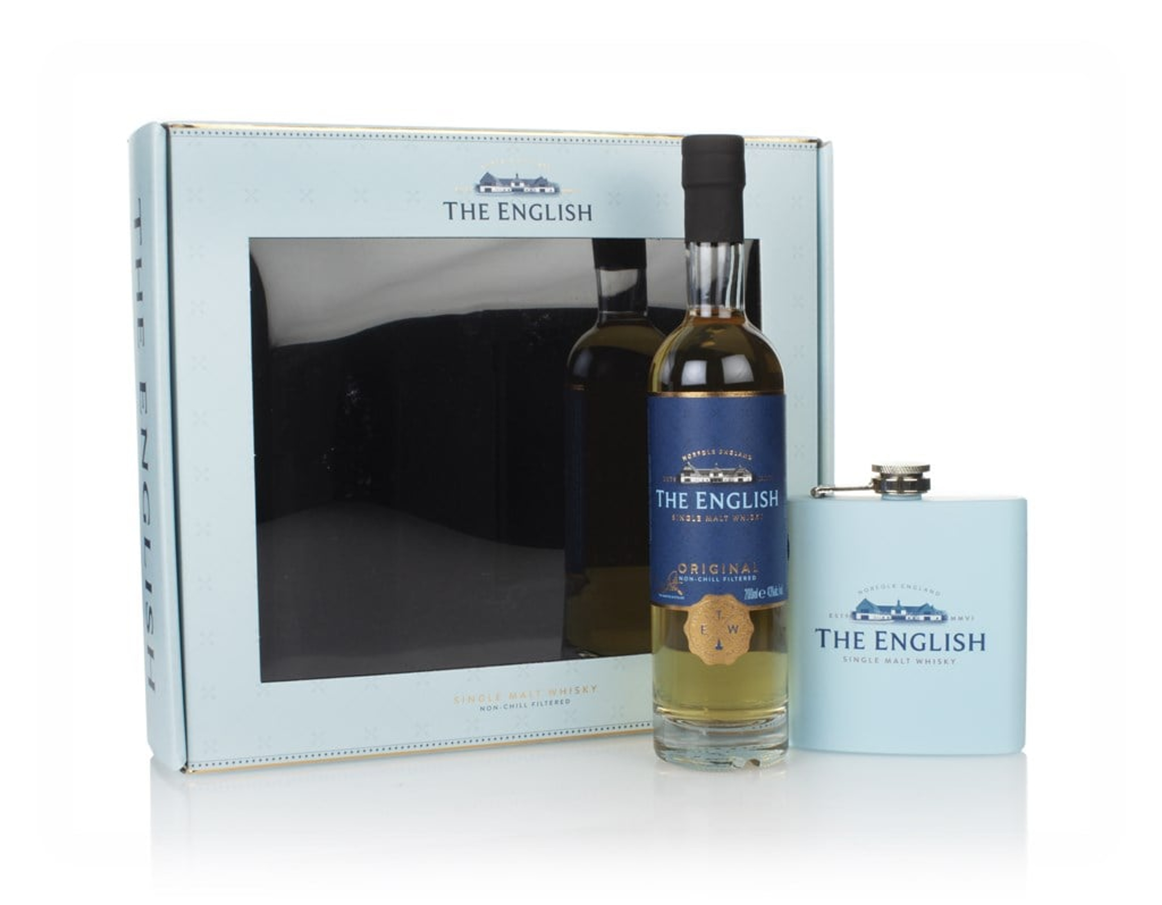 The English - Original Gift Pack with Hip Flask (No Box / Torn Label) 20cl