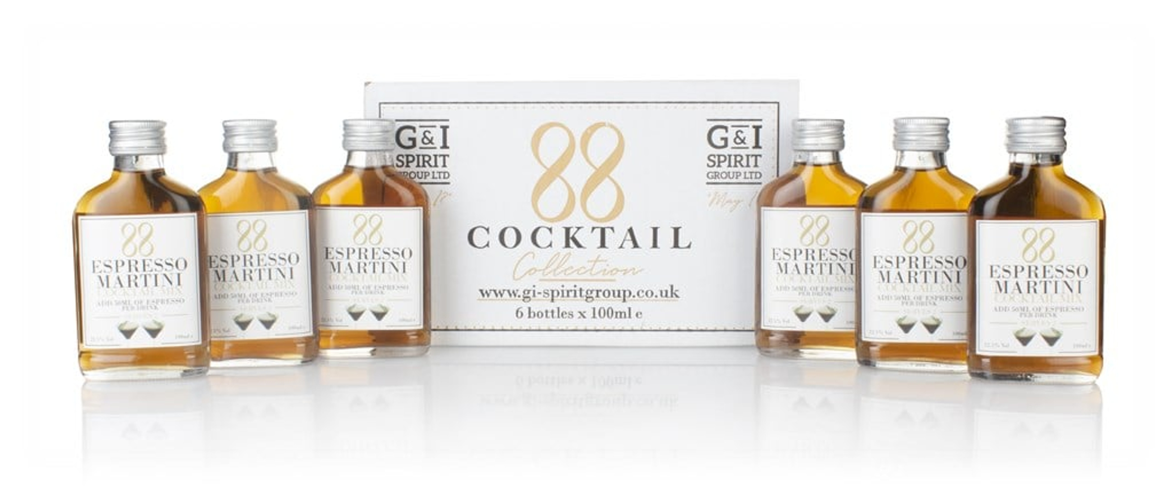 88 Cocktail Espresso Martini Cocktail Mix (6 x 100ml) (No Box / Torn Label) 60cl