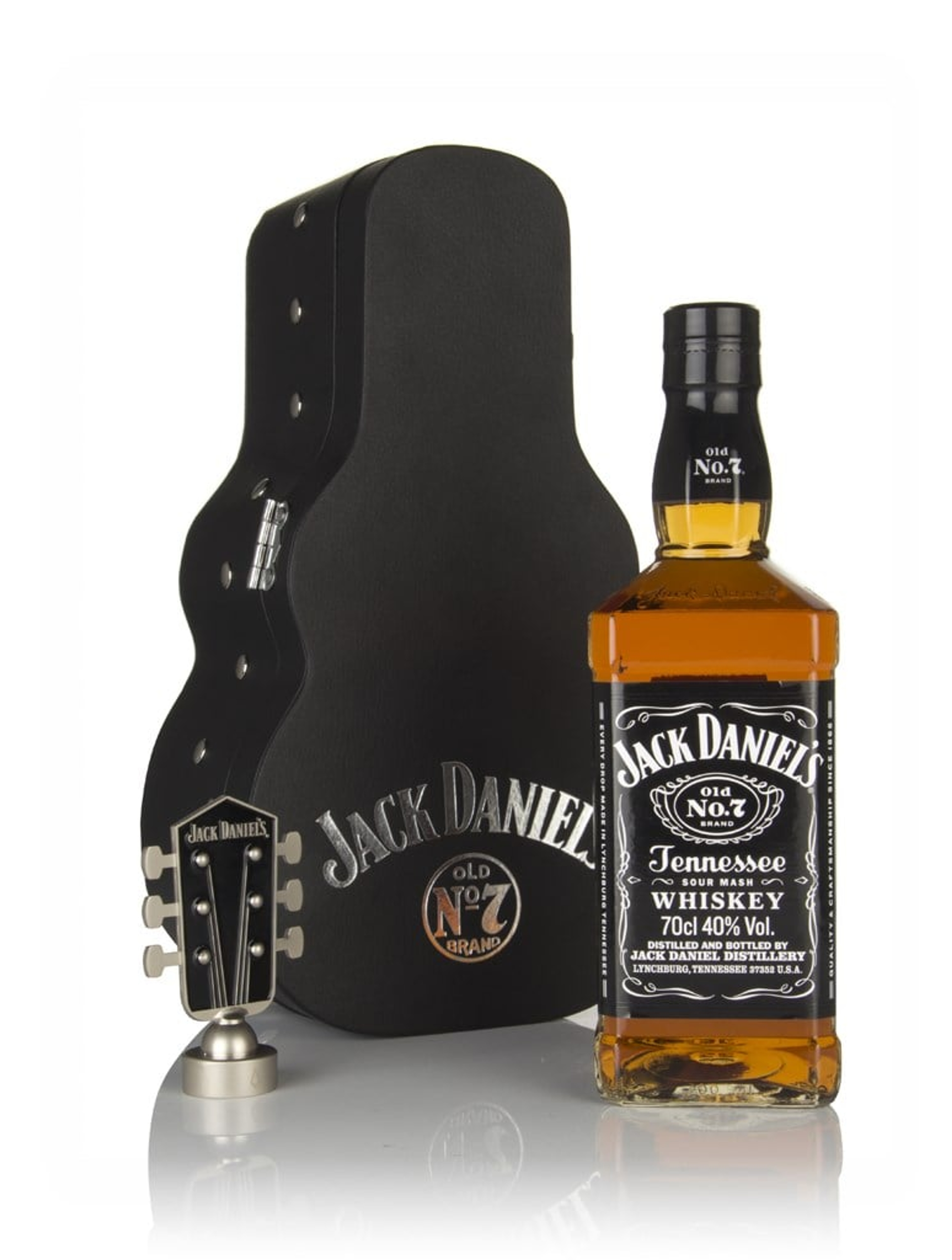 Jack Daniel's Tennessee Whiskey Guitar Case Gift Pack (No Box / Torn Label) 70cl