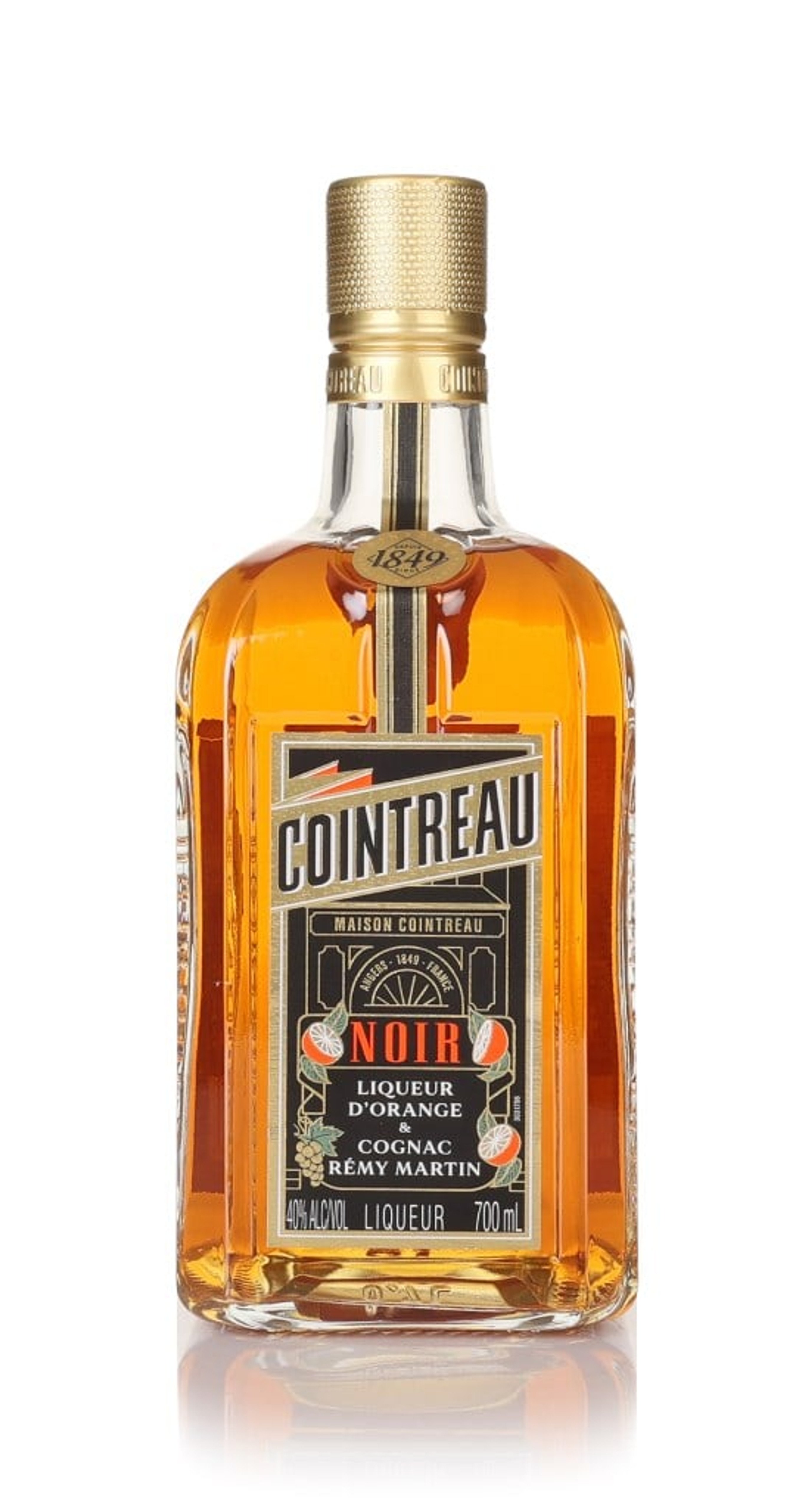 Cointreau Noir - Orange Liqueur and Cognac (No Box / Torn Label) 70cl