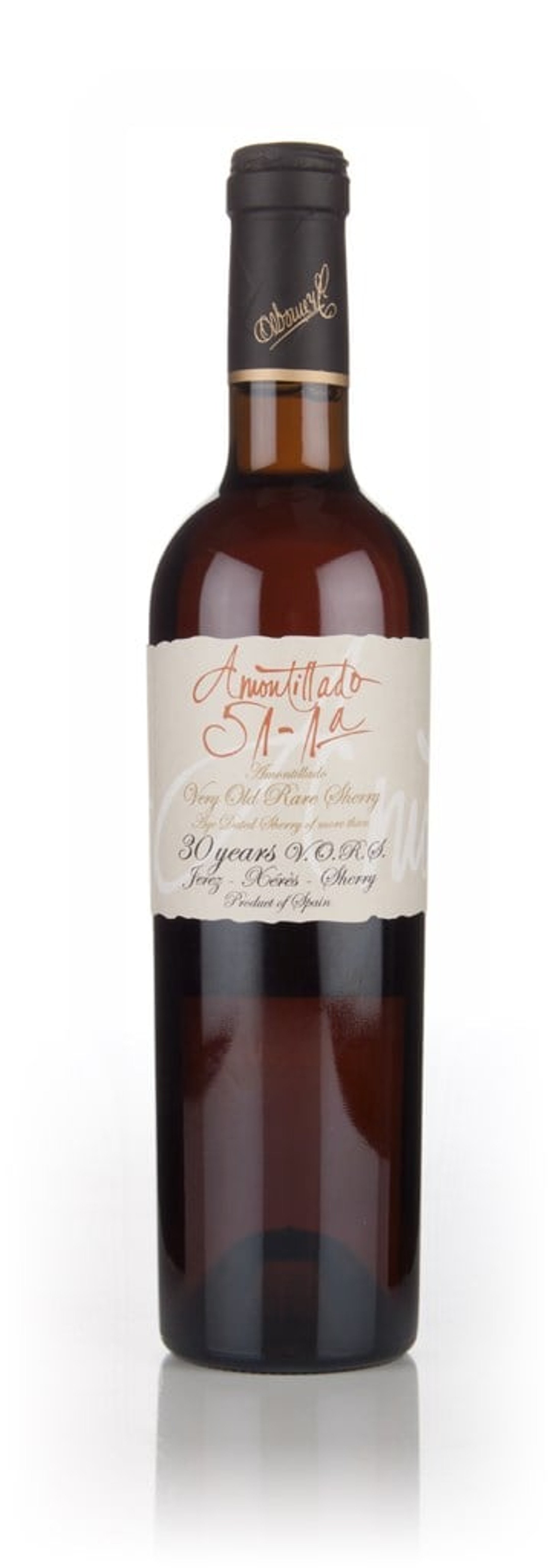 Osborne Very Old Rare Sherry 51-1a Amontillado (No Box / Torn Label) 50cl