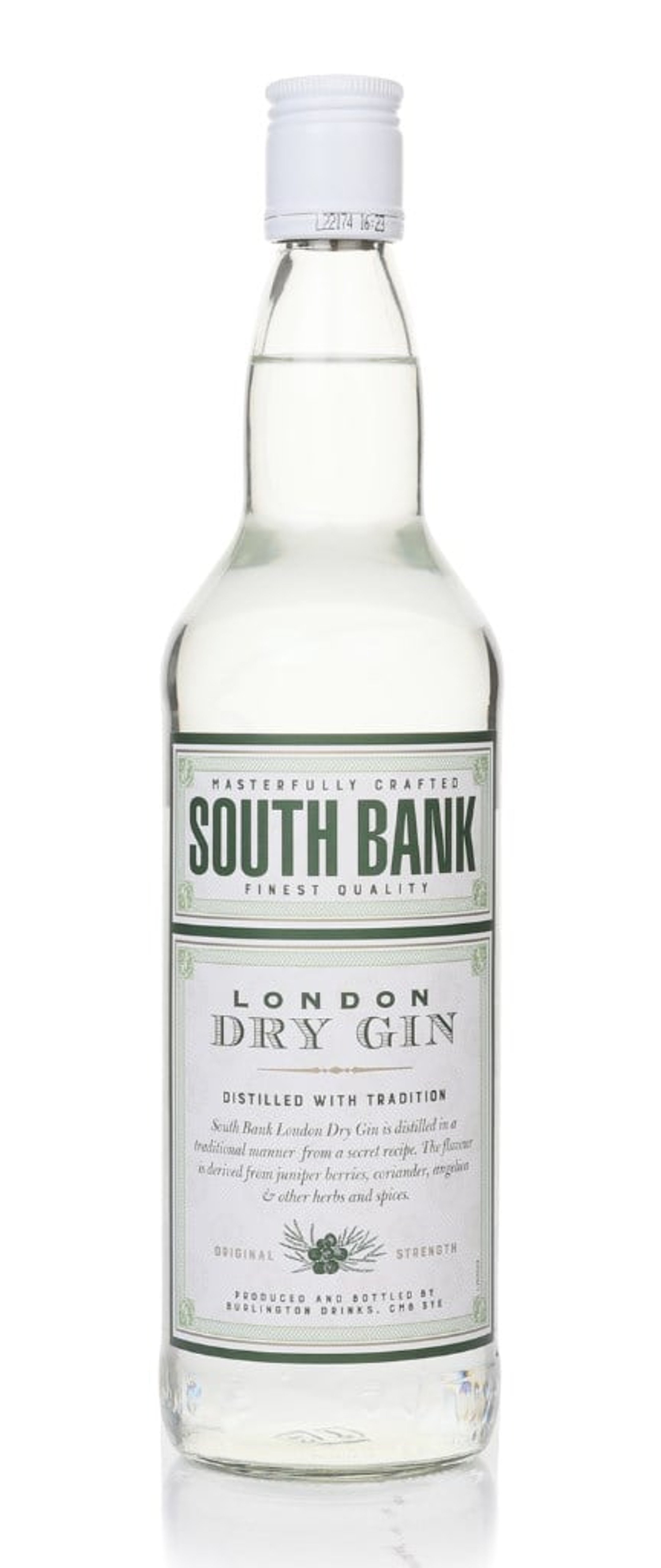 South Bank London Dry Gin (No Box / Torn Label) 70cl