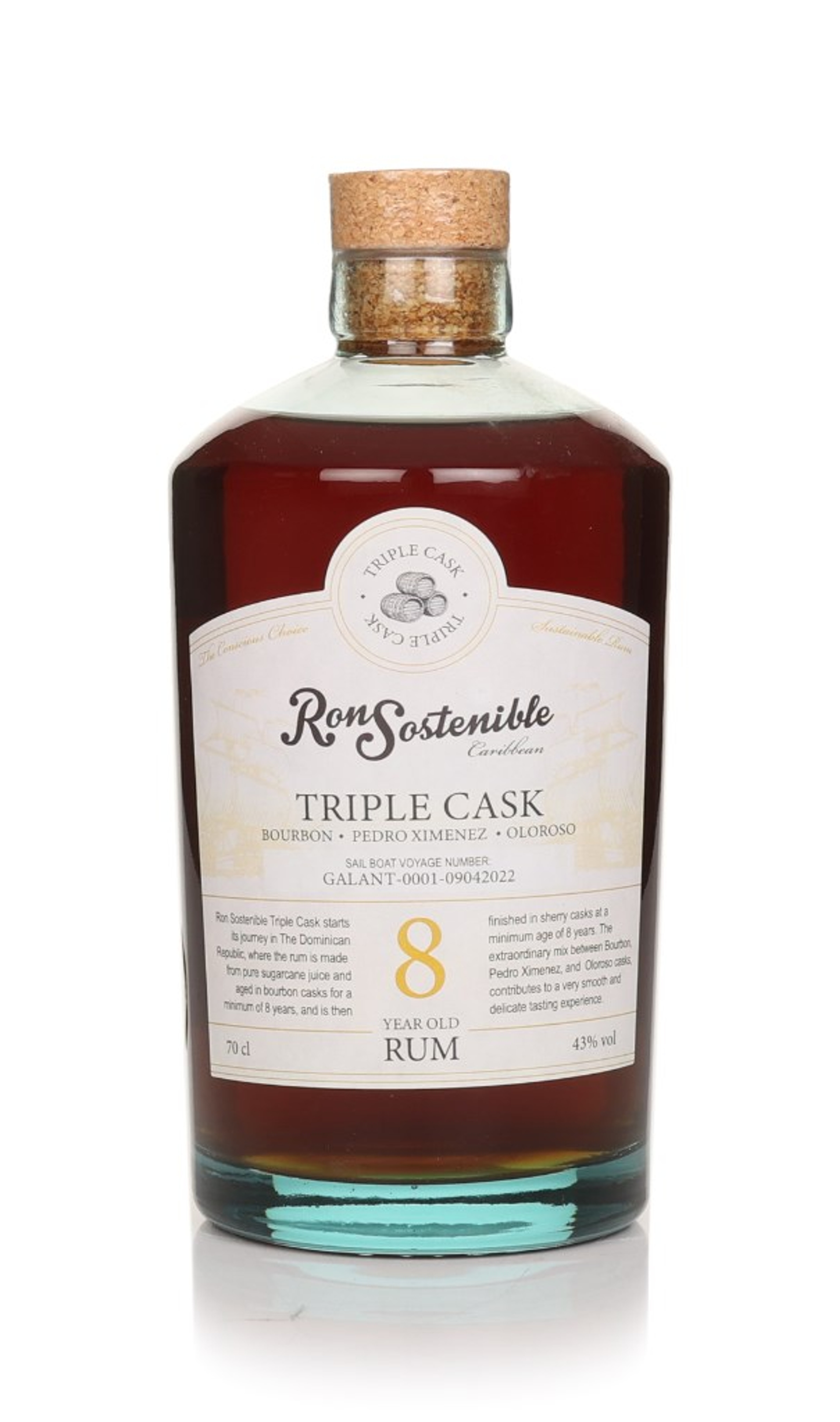 Ron Sostenible Triple Cask 8 Year Old 70cl