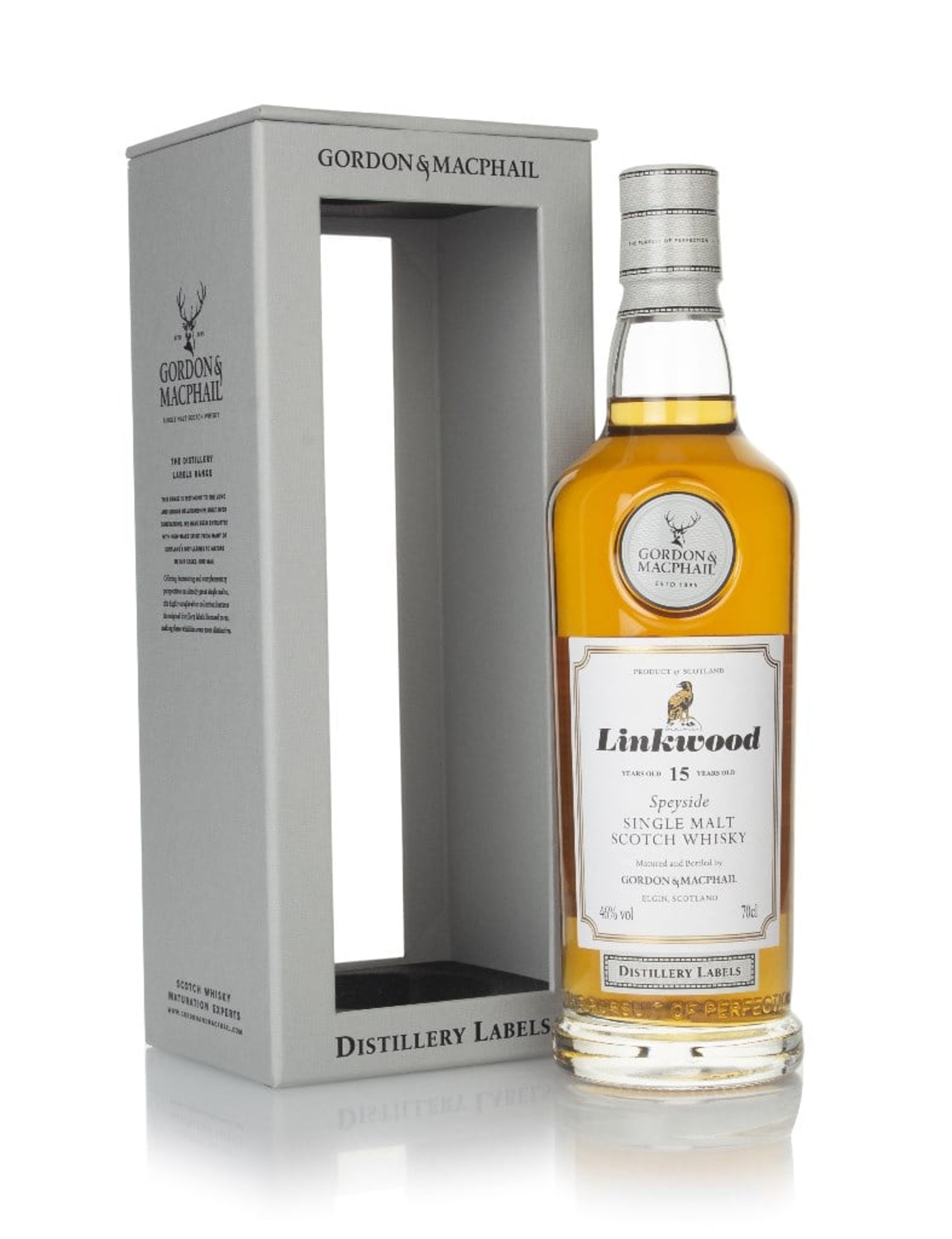 Linkwood 15 Year Old - Distillery Labels (Gordon & MacPhail) (No Box / Torn Label) 70cl
